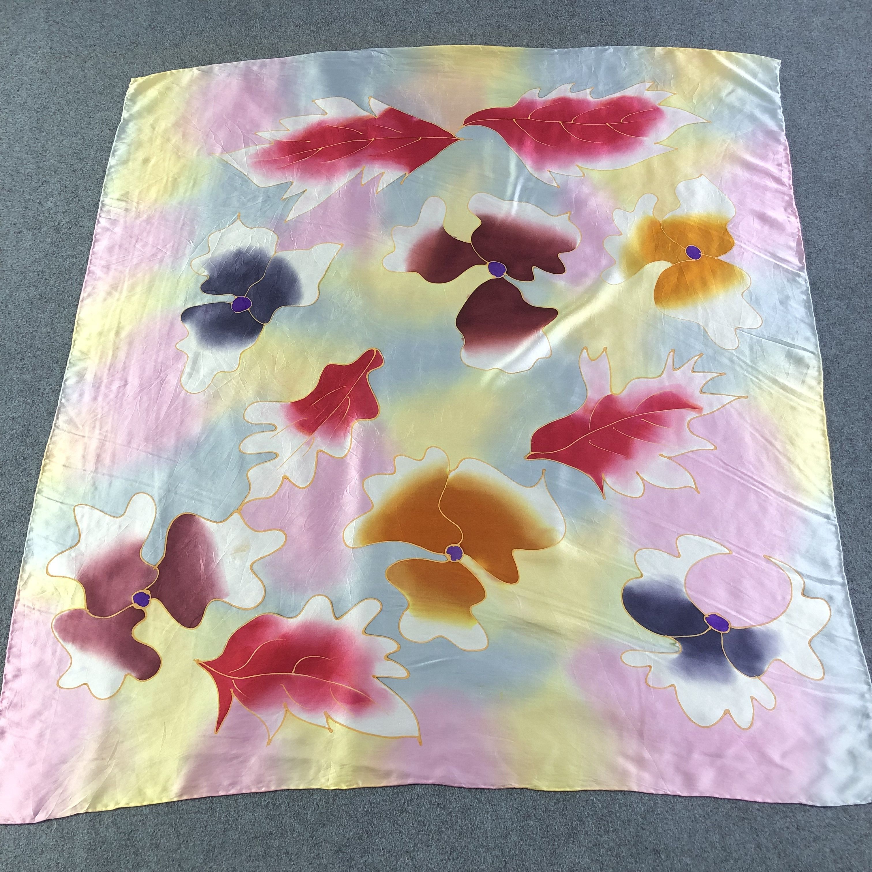 Japanese Brand Vintage Luxury Design Silk Scarf M775 Size ONE SIZE - 1 Thumbnail