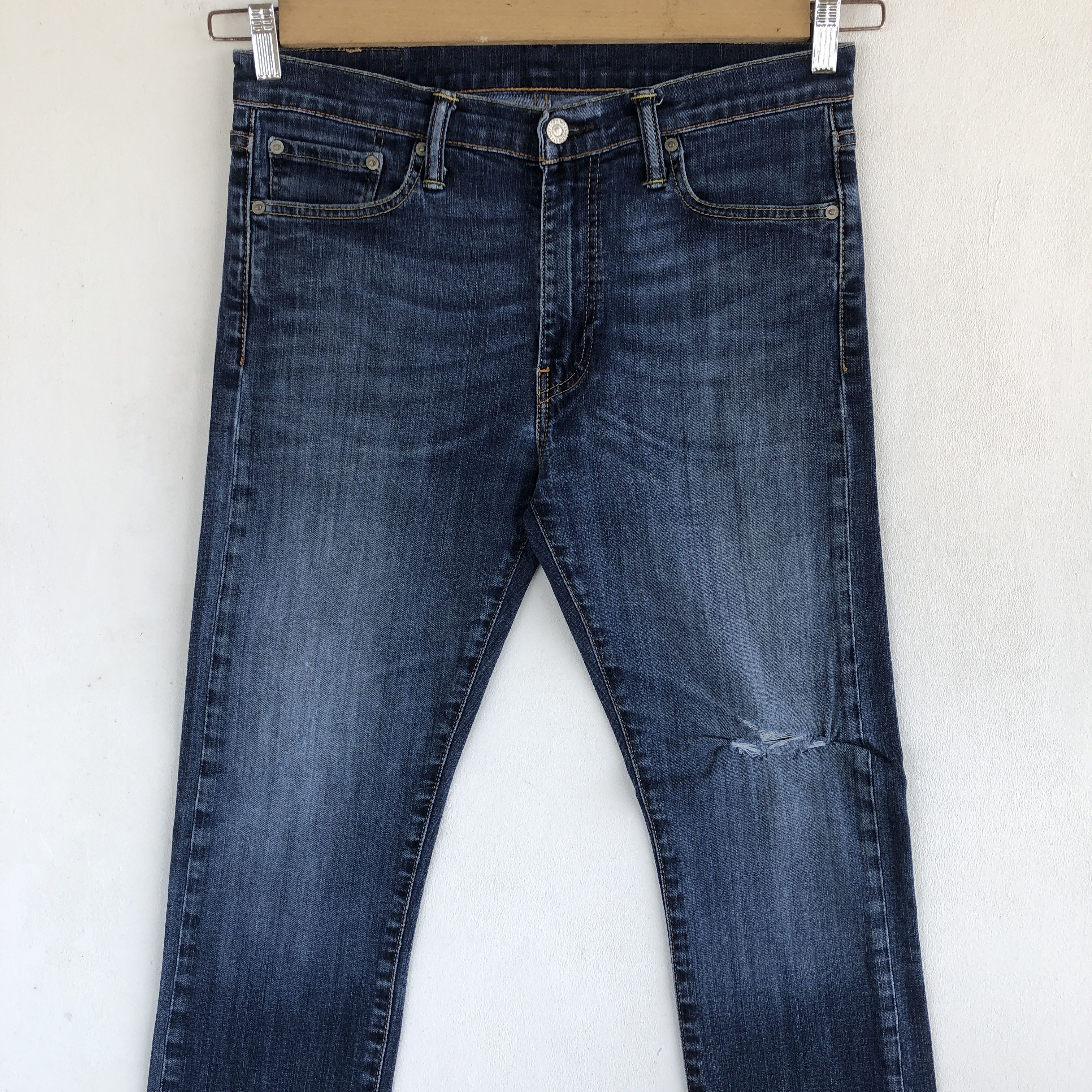 Levi's Vintage Y2K Levis Distressed Jeans Levi's 513 Faded Denim Size US 30 / EU 46 - 3 Thumbnail