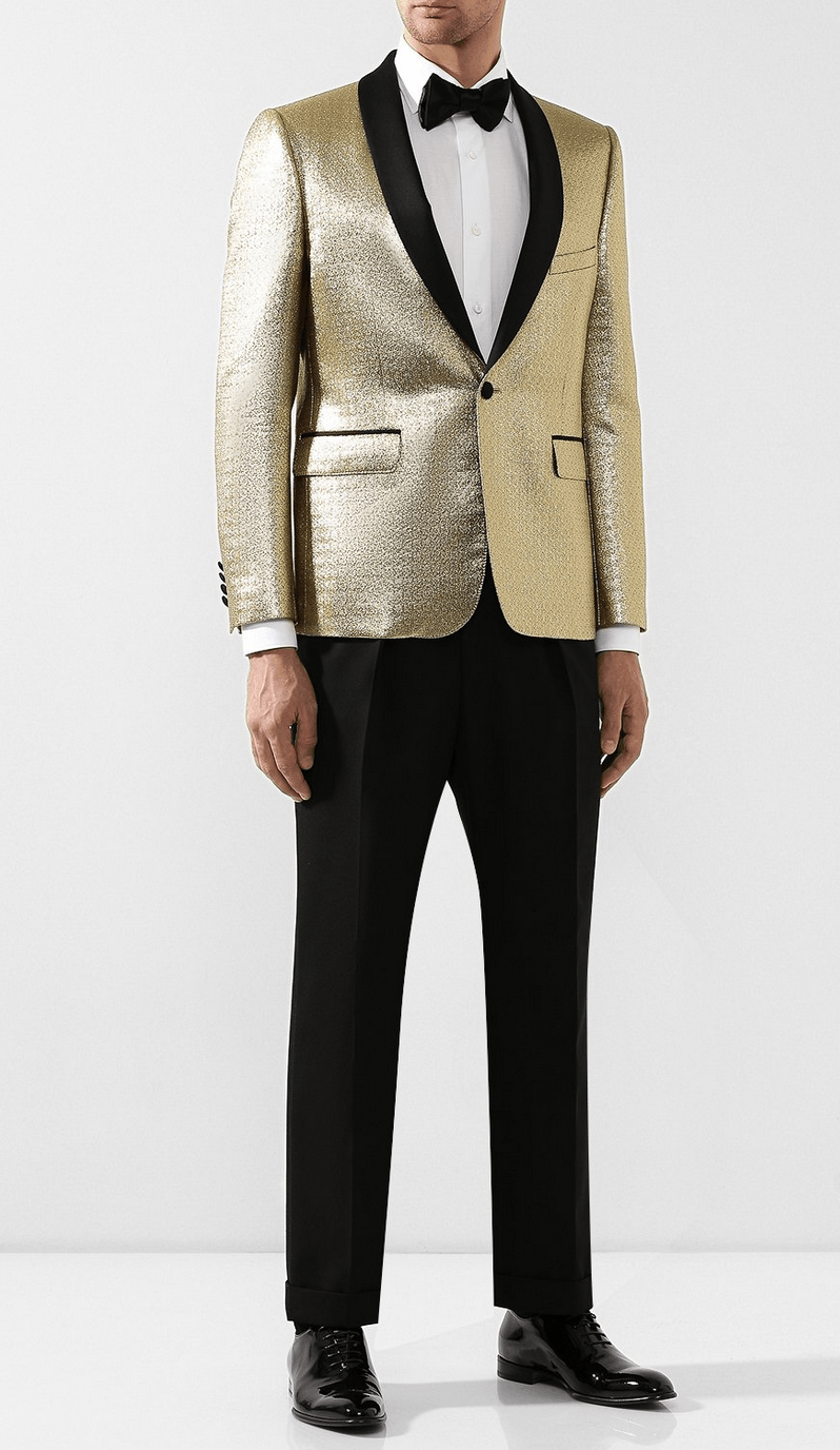 Celine × Hedi Slimane Gold blazer Size 42S - 8 Thumbnail