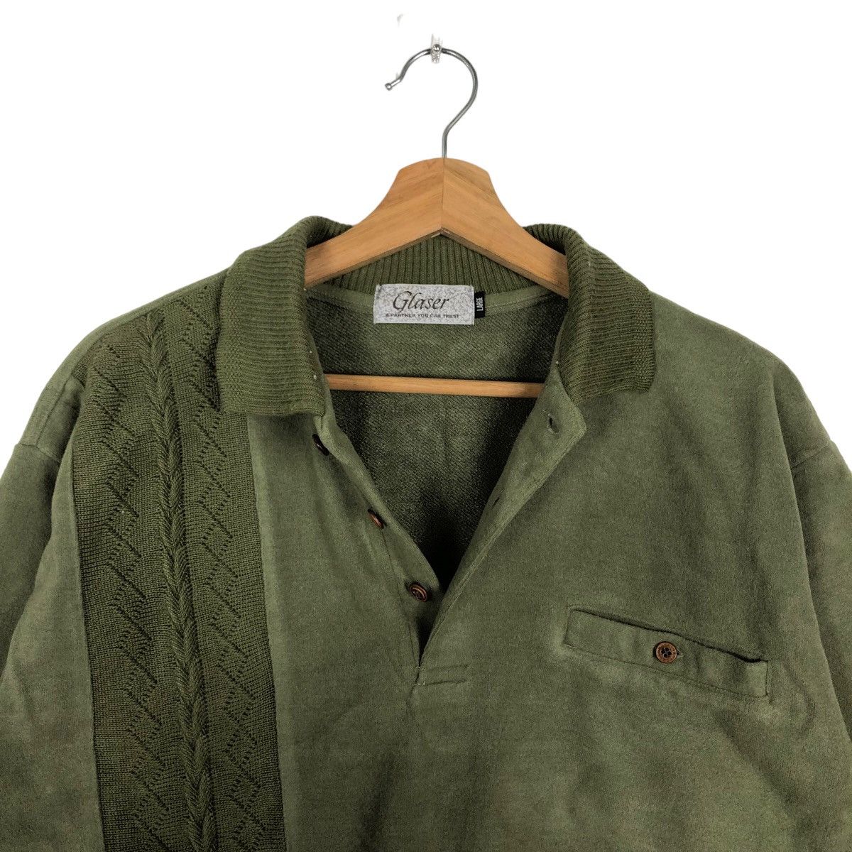 Japanese Brand 🔥VINTAGE COLLAR SWEATSHIRT COLLEGE GLASER JAPAN Size US L / EU 52-54 / 3 - 9 Thumbnail