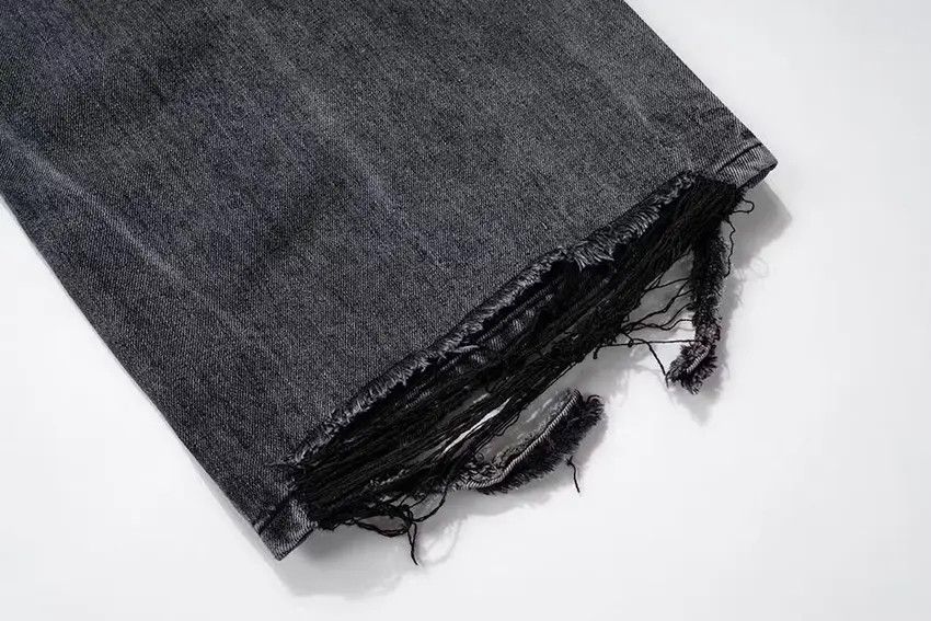 Designer × Japanese Brand Black Washed Damage Baggy jeans Size US 34 / EU 50 - 5 Thumbnail