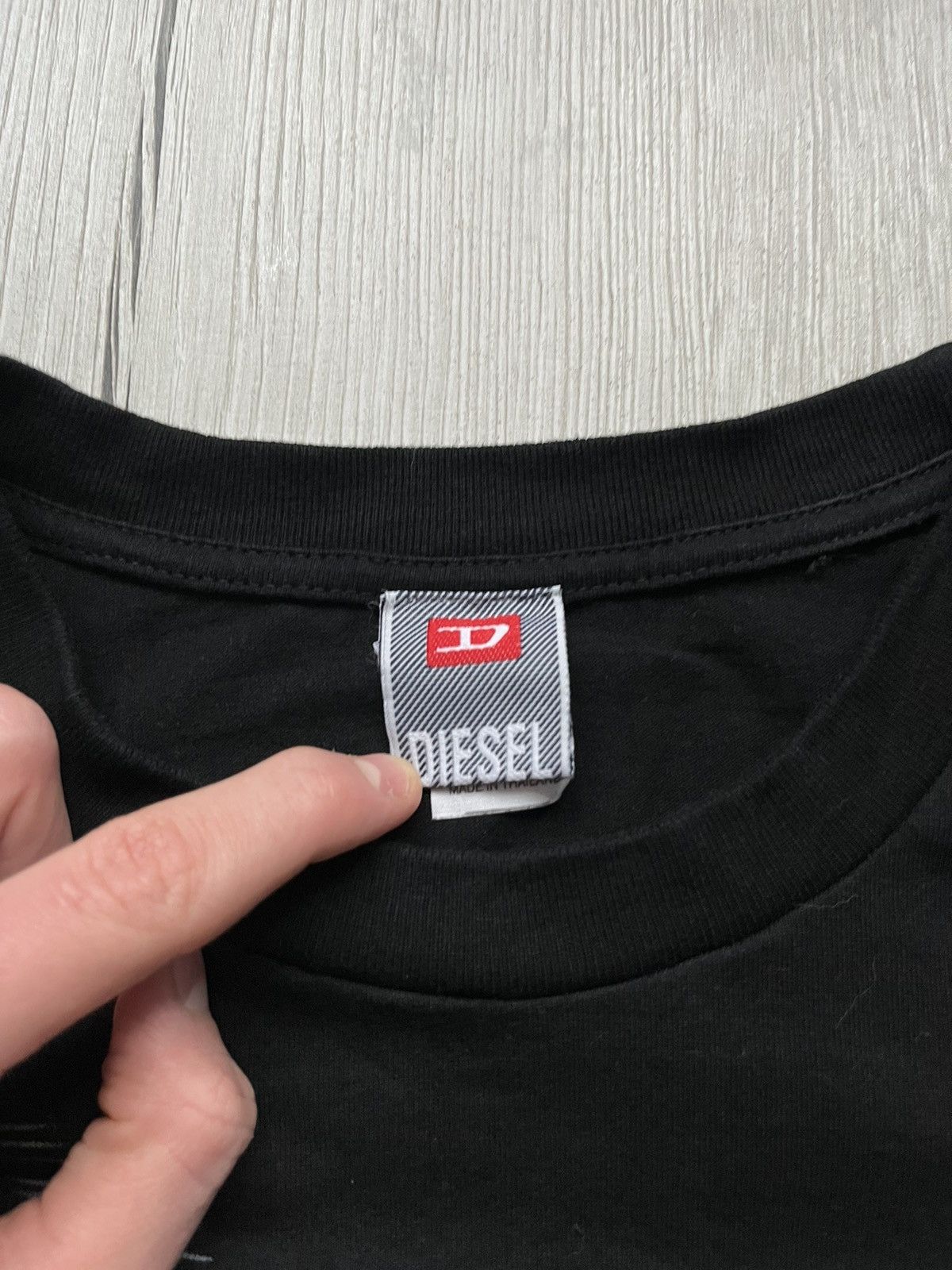Diesel × Vintage Vintage 90s Diesel Big Logo Black Boxy T Shirt Japanese Size US XL / EU 56 / 4 - 7 Thumbnail