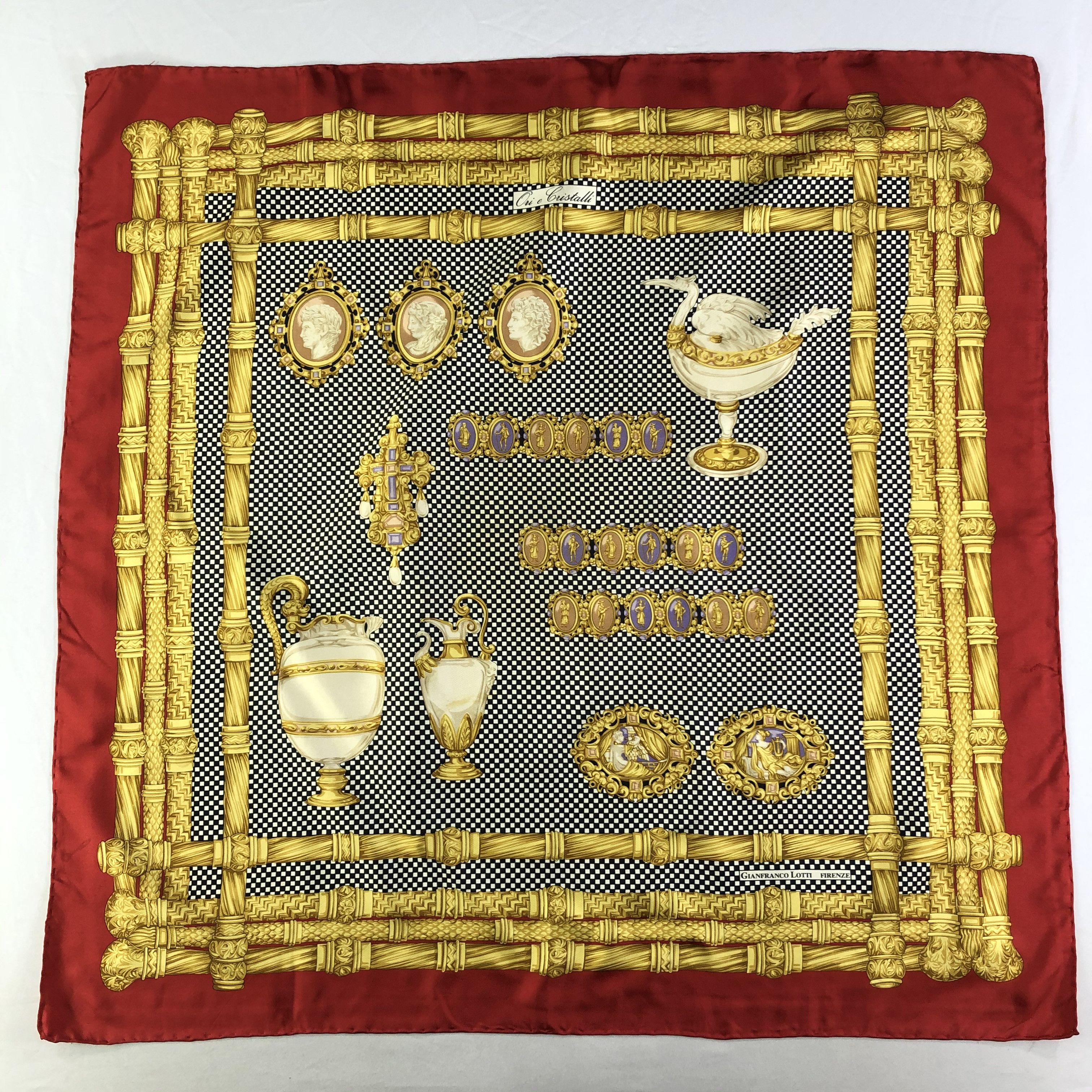 Vintage Vintage Gianfranco Lotti Silk Scarf Size ONE SIZE - 2 Thumbnail