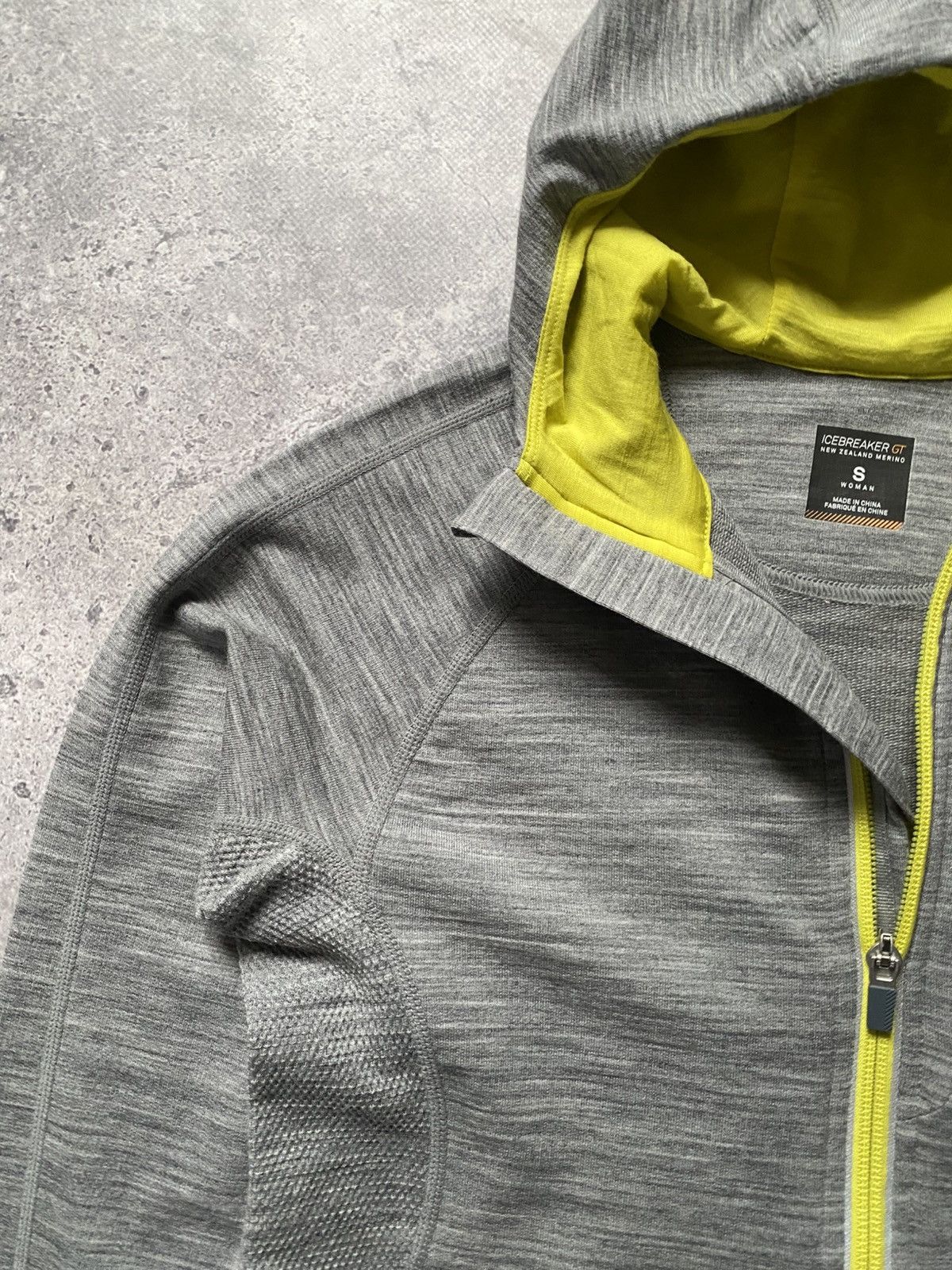 Icebreaker Icebreaker GT Merino Gray And Yellow Zip-Up Jacket Women’s Size S / US 4 / IT 40 - 2 Thumbnail