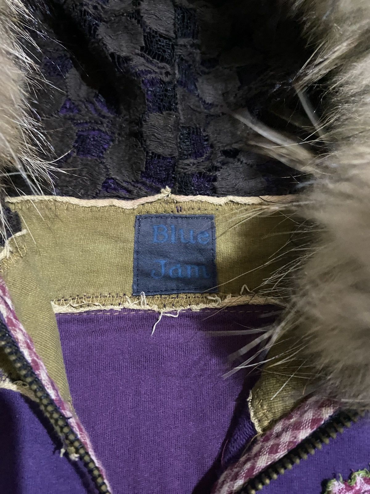 Japanese Brand × Vintage BLUE JAM FALCON FUR HOODIES Size S / US 4 / IT 40 - 4 Thumbnail