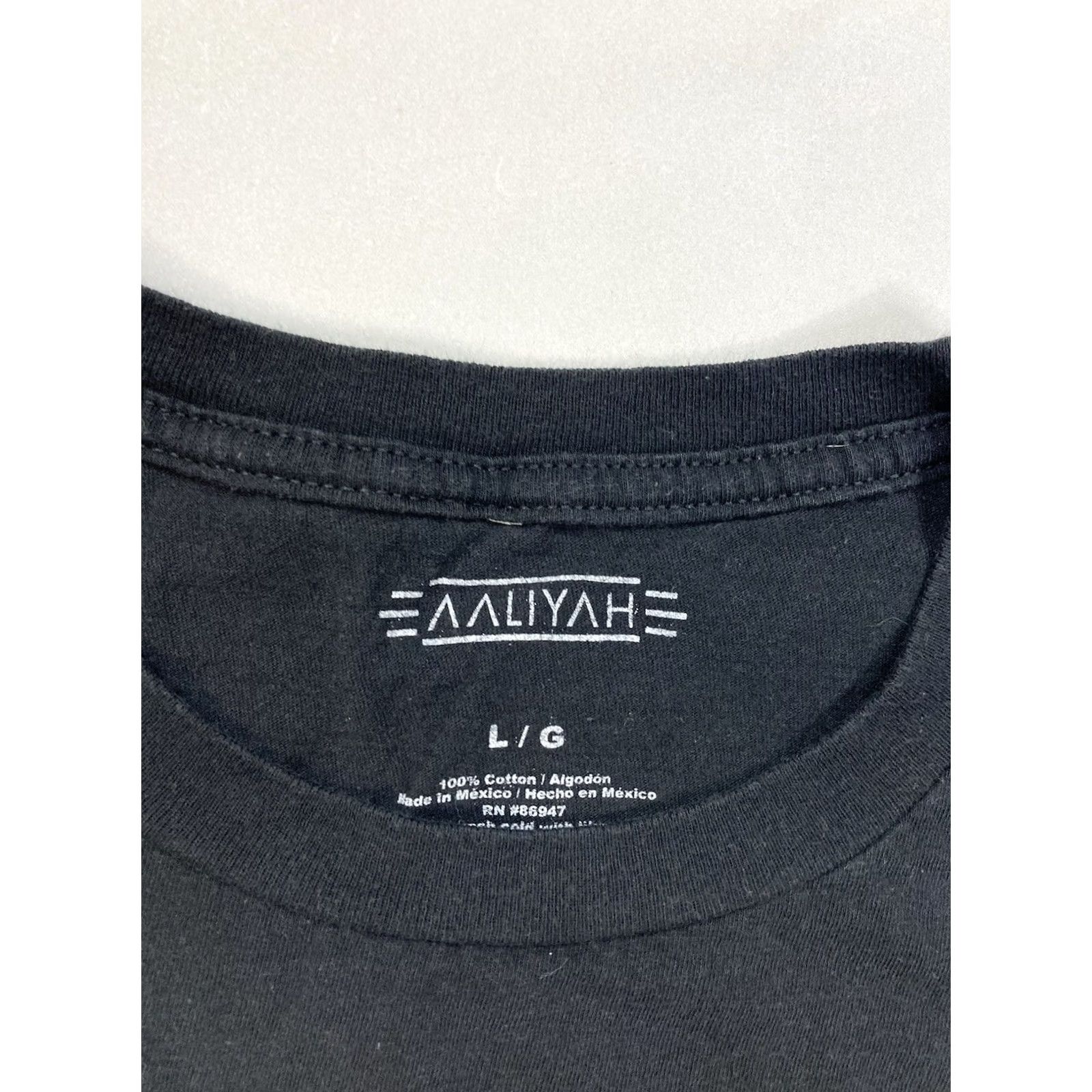 Vintage Aaliyah Music Graphic T-Shirt Men Large Black Short Sleeve Size US L / EU 52-54 / 3 - 4 Thumbnail