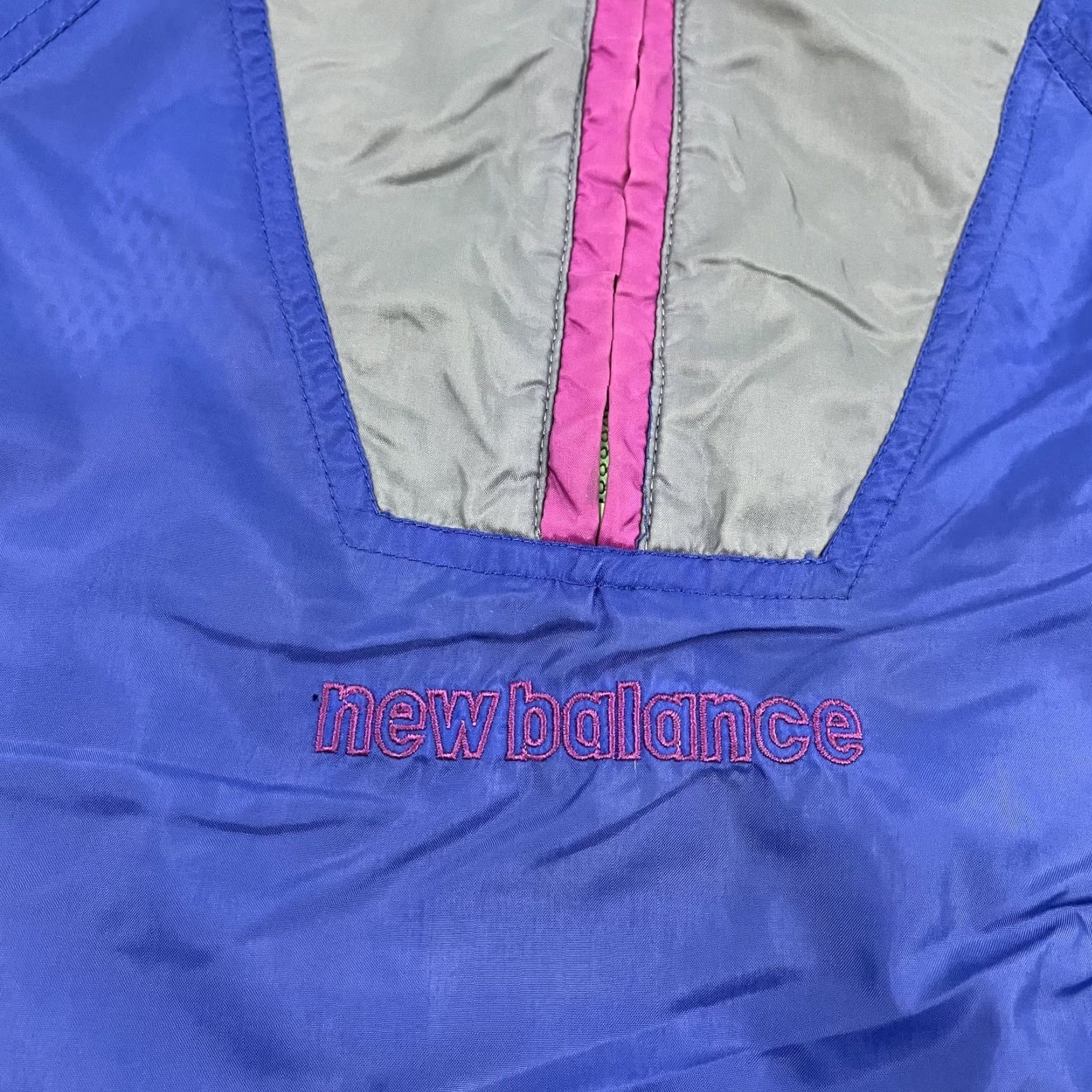 New Balance VTG New Balance Jacket Mens XL Windbreaker Blue Lightweight 90s Retro Regular with Hooded Pockets 1/4 Zip Size US XL / EU 56 / 4 - 2 Thumbnail