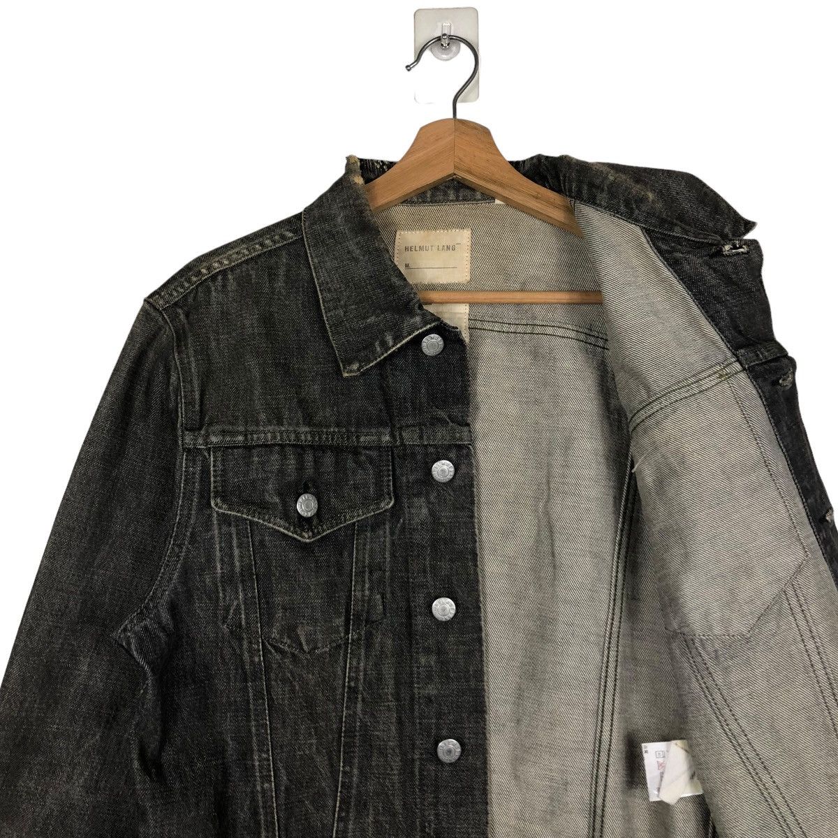 Helmut Lang 🔥VINTAGE HELMUT LANG CLASSIC DENIM TRUCKER JACKET BIKER Size US M / EU 48-50 / 2 - 14 Thumbnail