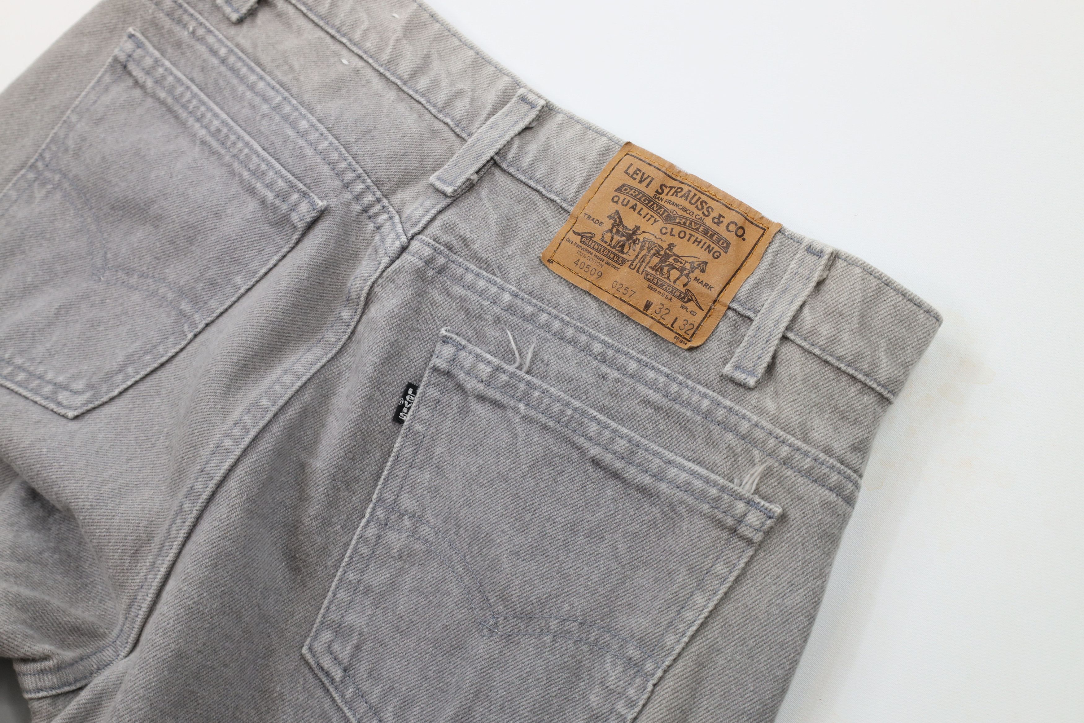 Levi's × Vintage Vintage 90s Levis Tab Straight Leg Denim Jeans Gray USA Size US 30 / EU 46 - 13 Thumbnail