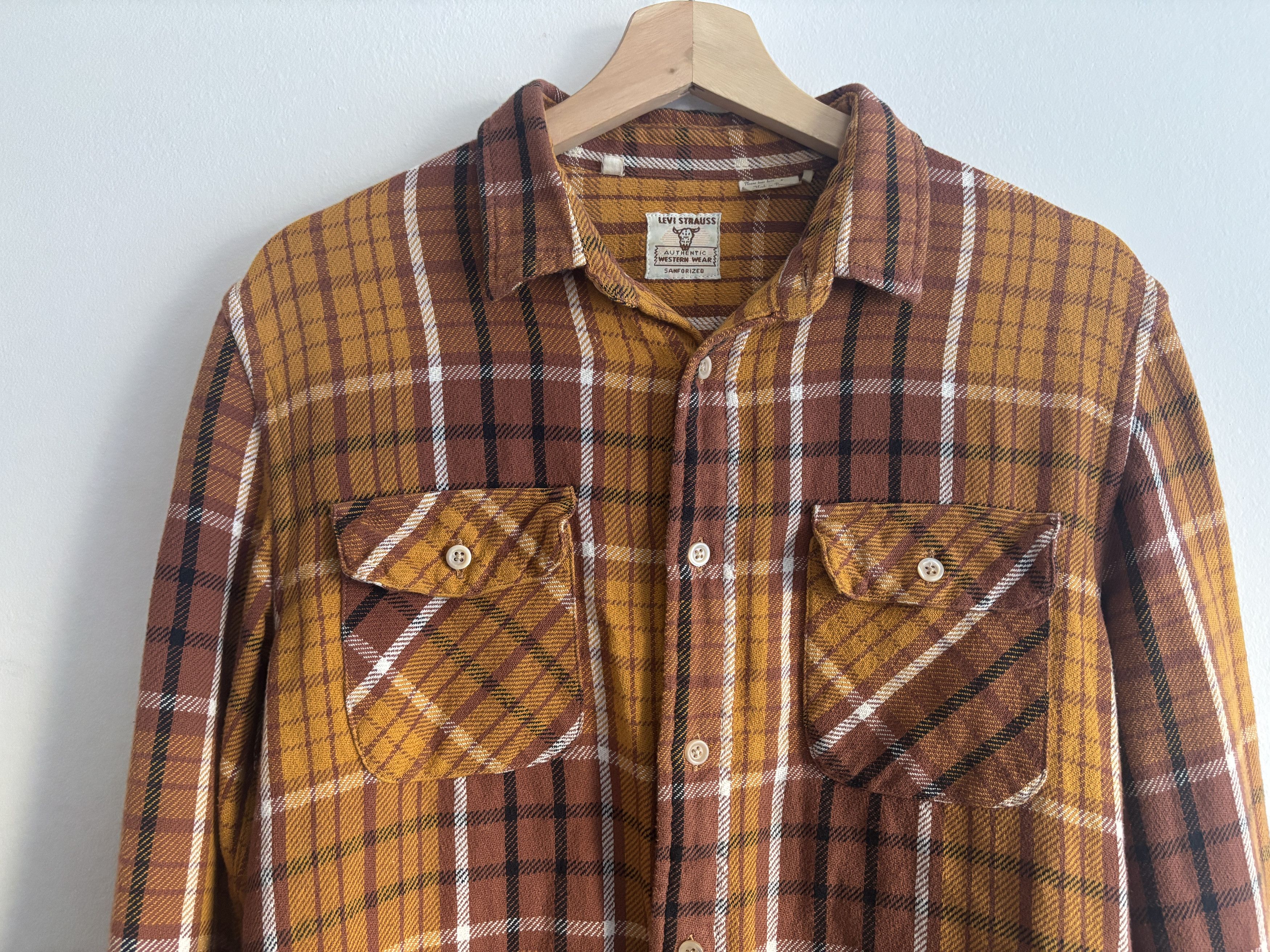 Levi's Vintage Clothing LVC Plaid Check Flannel Shirt - Small Size US S / EU 44-46 / 1 - 2 Thumbnail