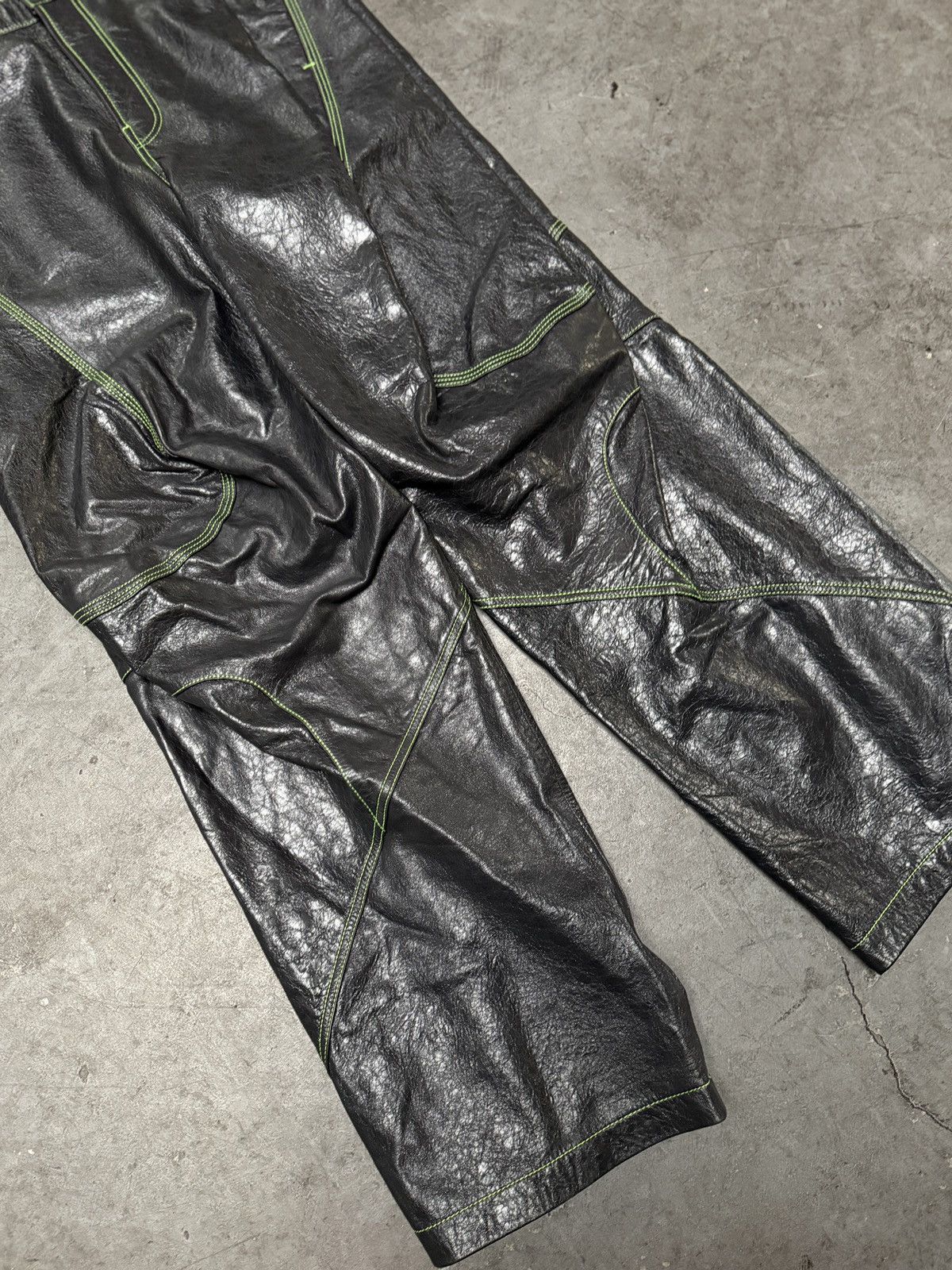 Acne Studios Acne Studios Lorgata Embroidered Leather Trousers Size US 32 / EU 48 - 3 Thumbnail