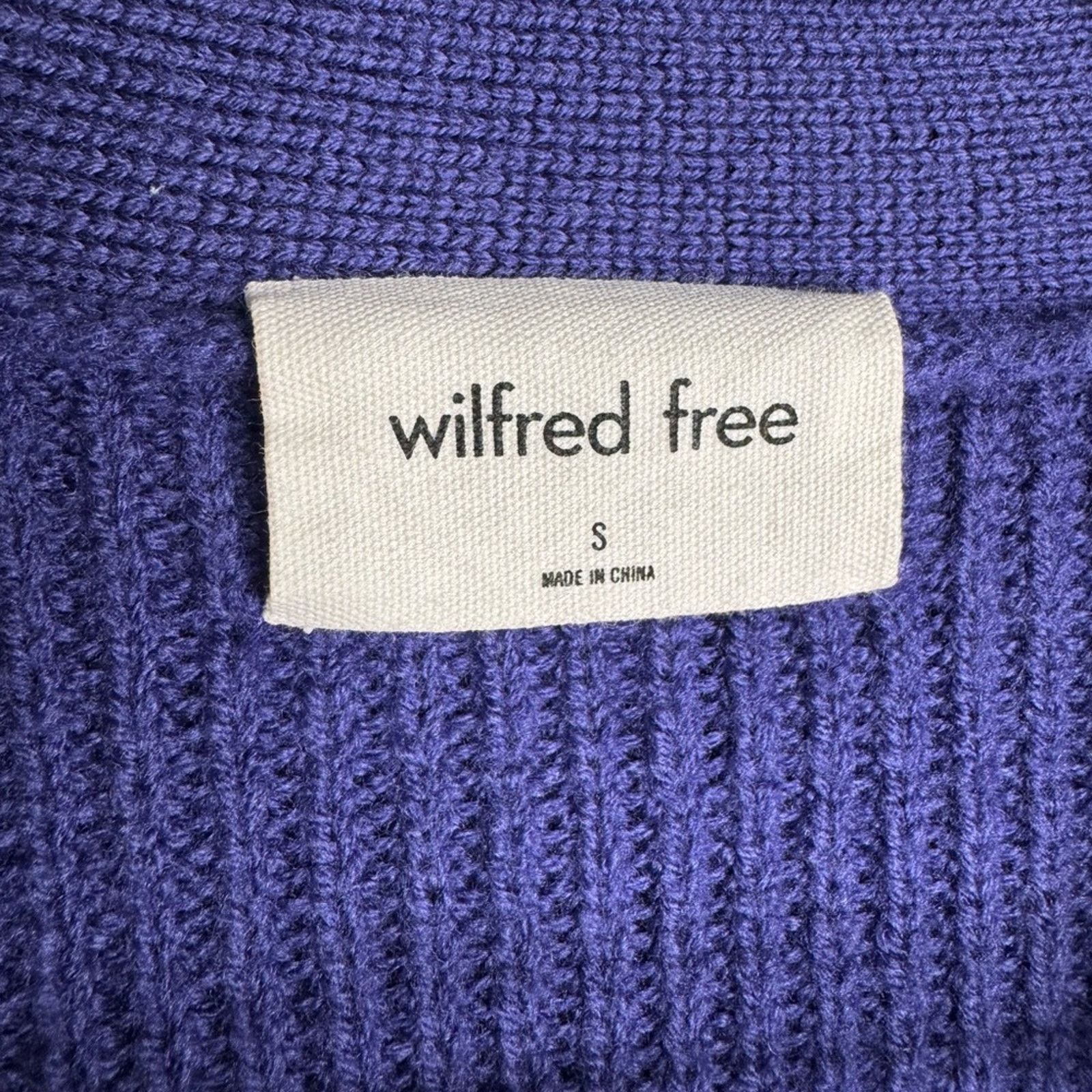 Aritzia Artiza Wilfred Free Unwind Wool Cardigan in Purple Size S / US 4 / IT 40 - 4 Thumbnail