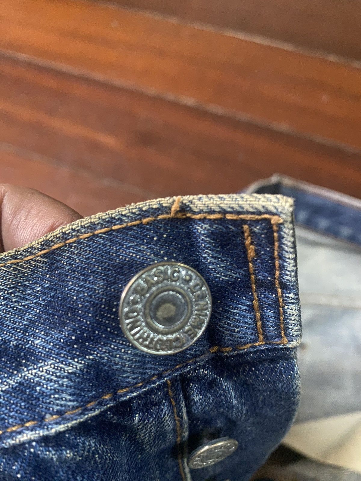 Denime Vintage denime Distress Mud wash Denim Selvedge Jeans Size US 29 - 12 Thumbnail