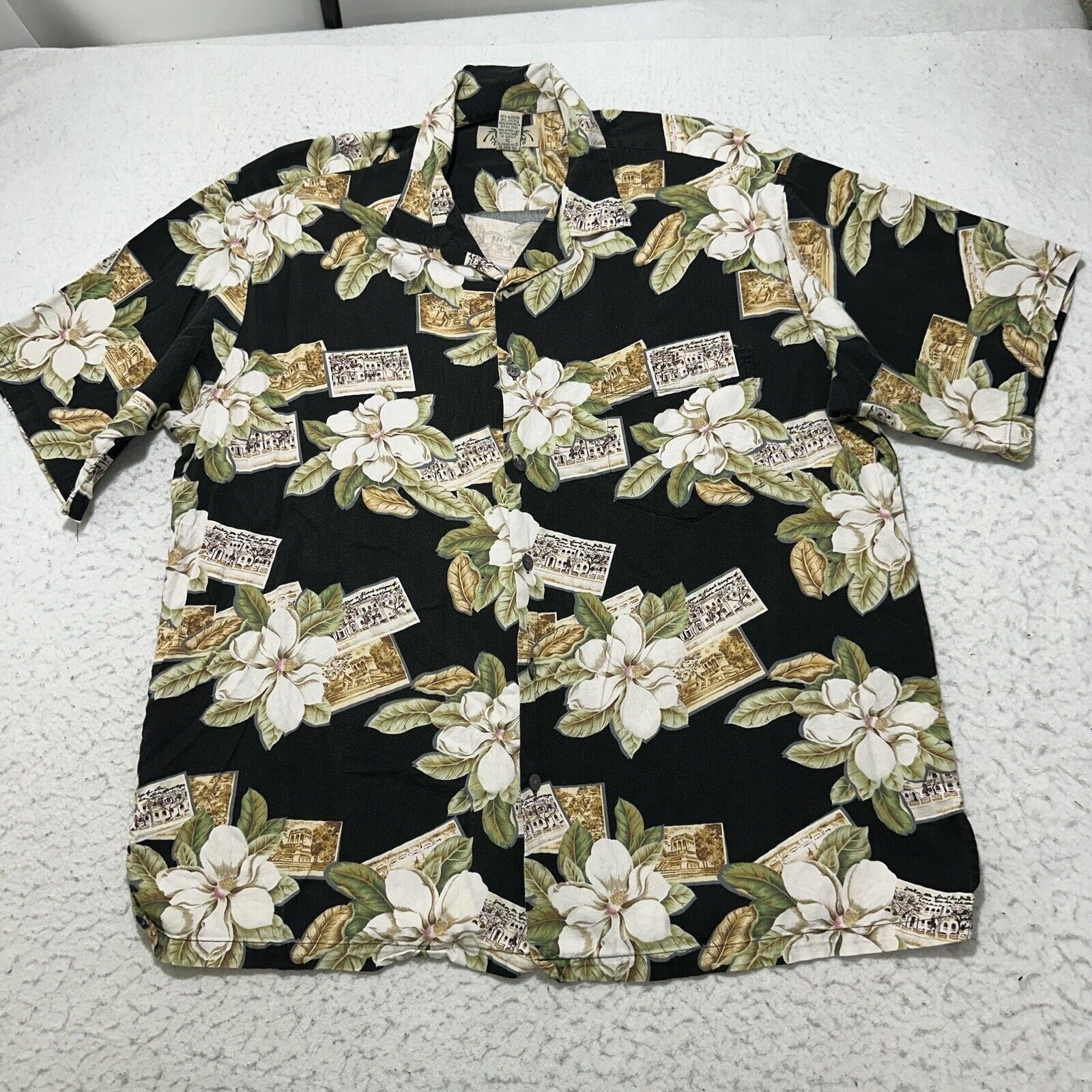 Other Kona Kai XL Hawaiian Button Up Shirt Floral Postcard Pattern Size US XL / EU 56 / 4 - 1 Thumbnail