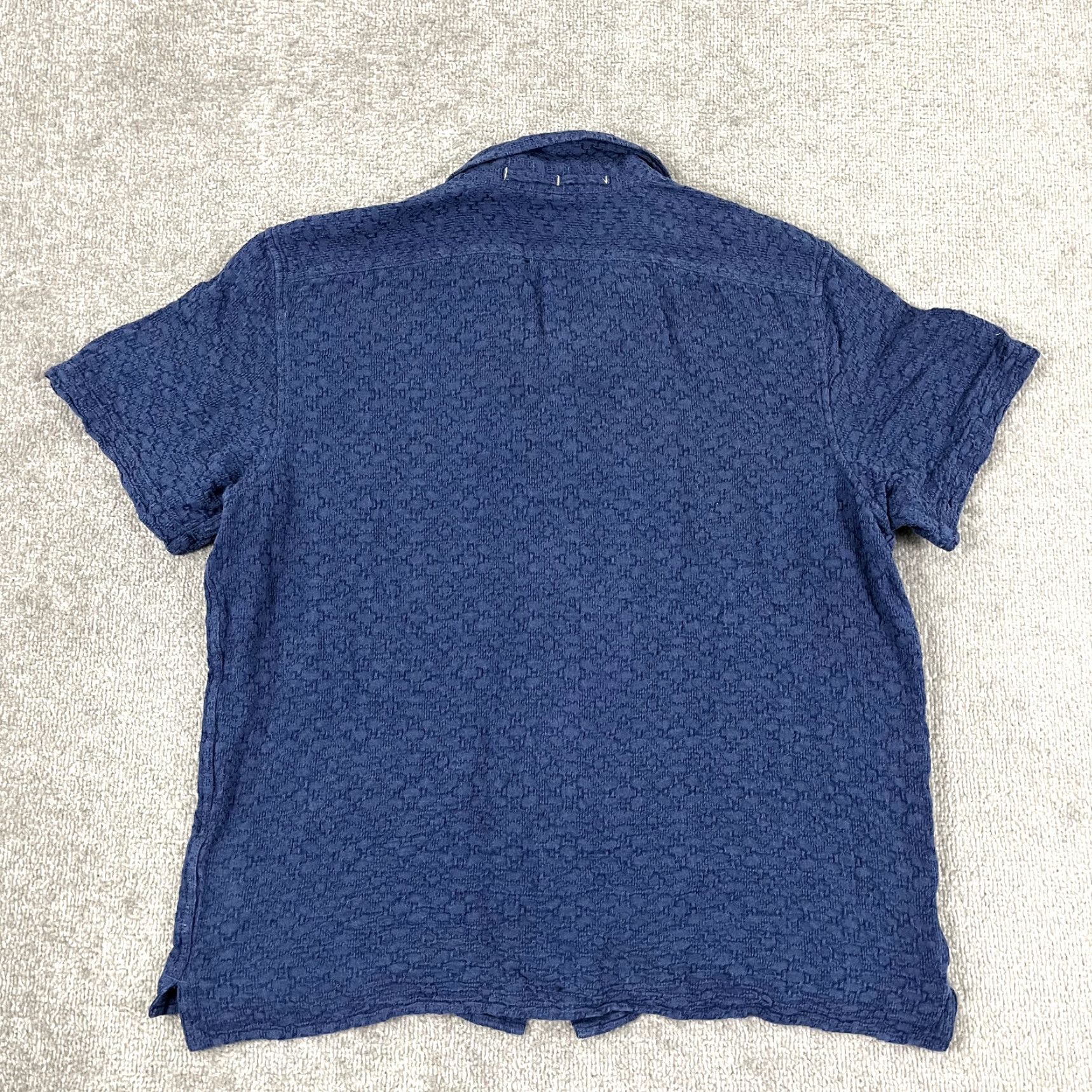 Banana Republic BANANA REPUBLIC Shirt Men L Blue Woven Textured Linen Blend Button Up Casual Size US L / EU 52-54 / 3 - 6 Thumbnail