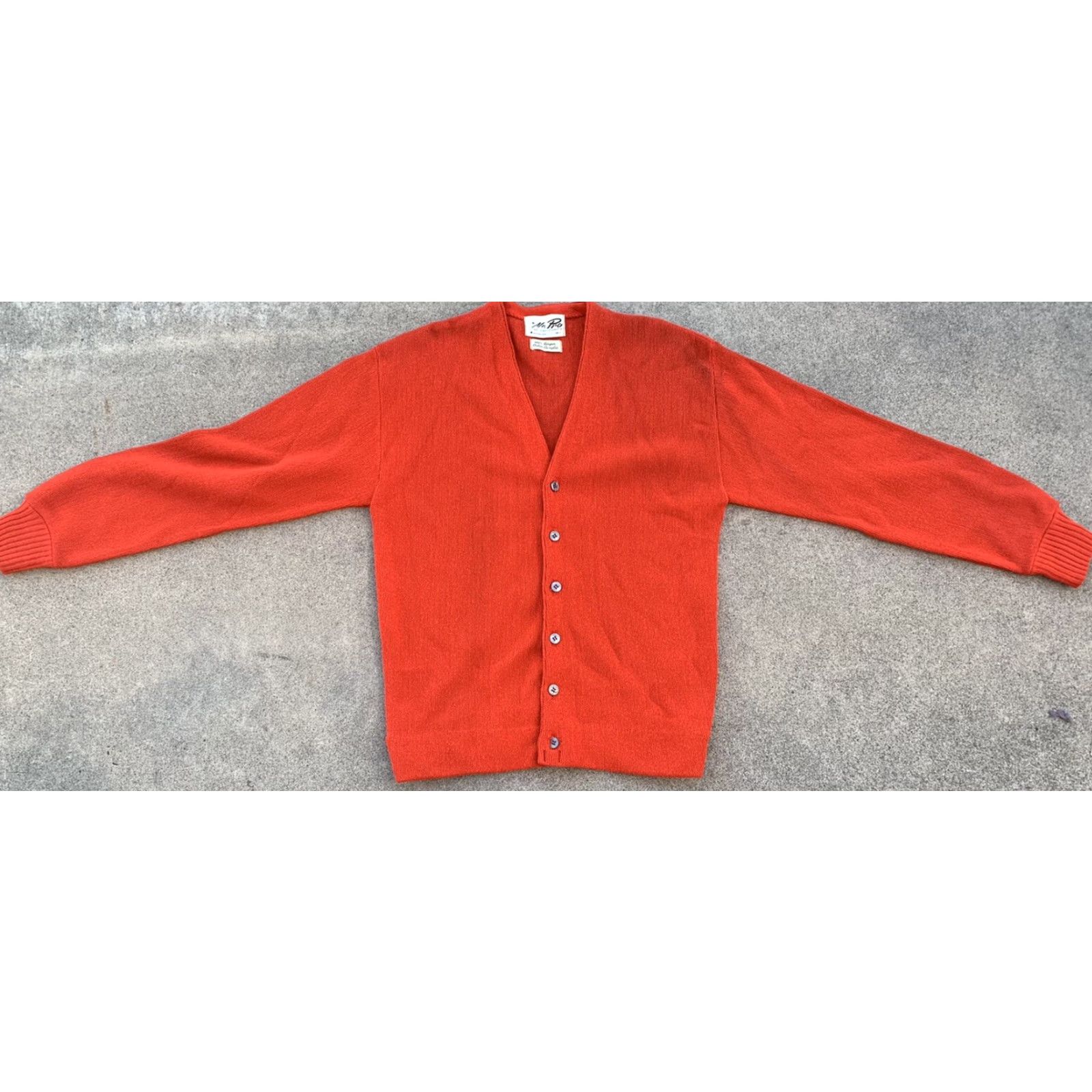 Vintage VINTAGE Mr. Pro of California cardigan sweater M 100% Virgin Orlon Acrylic Grunge 1960s Mens Girls Womens Size US M / EU 48-50 / 2 - 5 Thumbnail