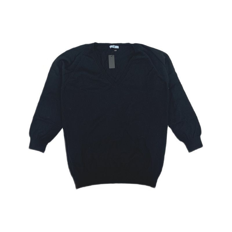Prada Prada Black VNeck Knit Sweater for Men-2506 Size US L / EU 52-54 / 3 - 6 Thumbnail