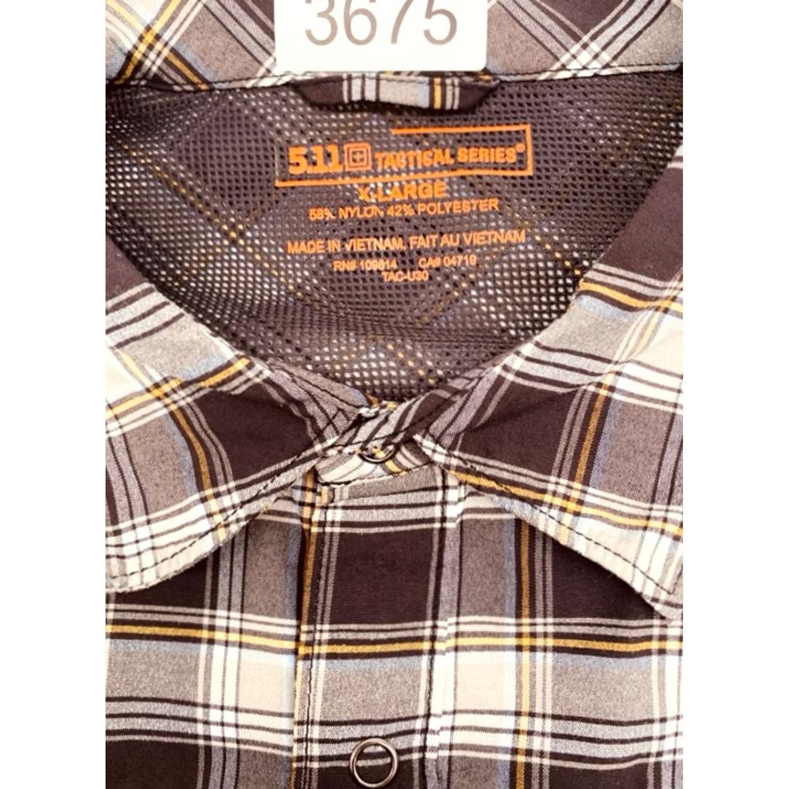 Vintage 5.11 Tactical Series Shirt Mens XL Blue Plaid Performance Snap Up Lightweight Shirt Size US XL / EU 56 / 4 - 3 Thumbnail