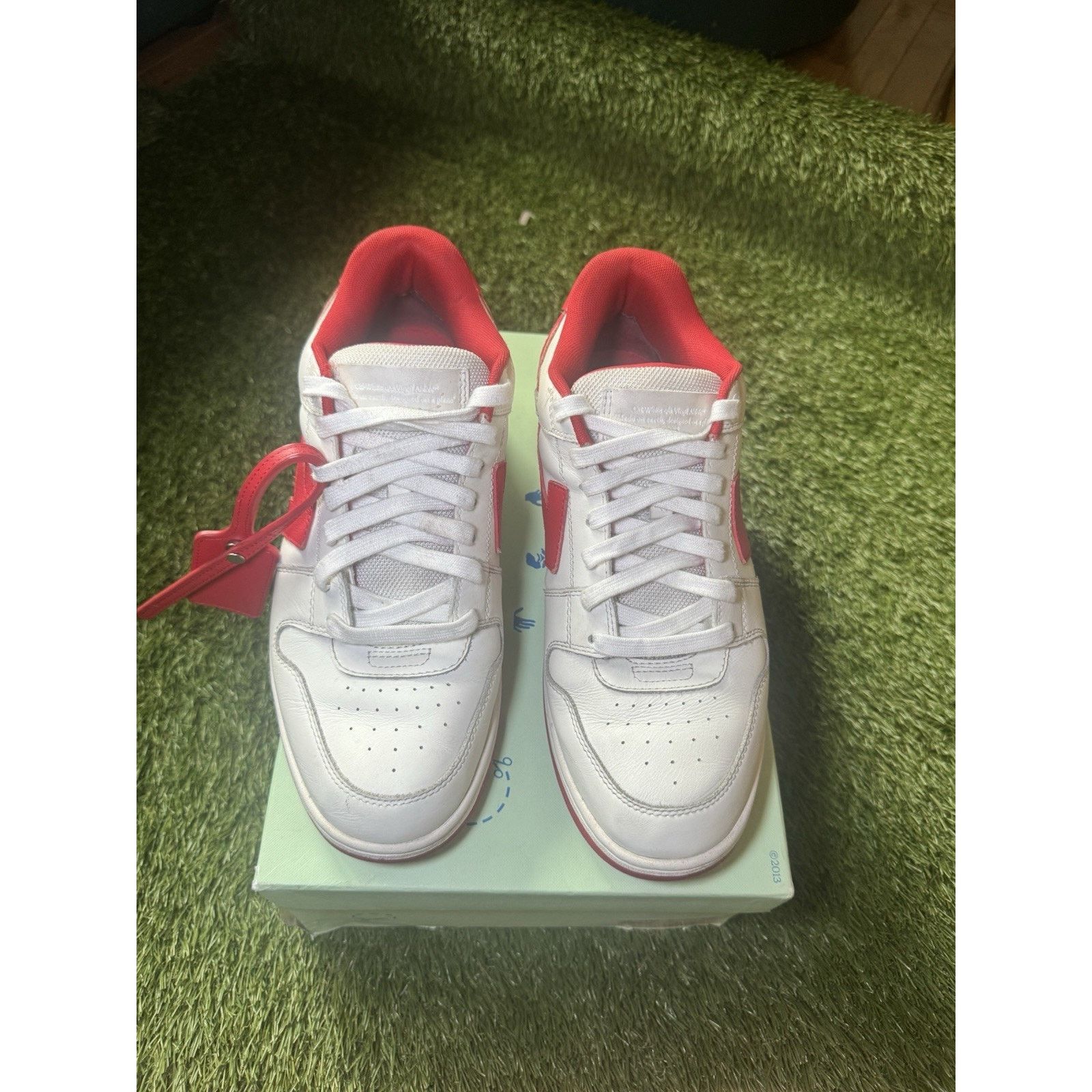 Off-White Off-White Out of Office Low White Red Size 42 EU / 9 US Men Size US 9 / EU 42 - 4 Thumbnail