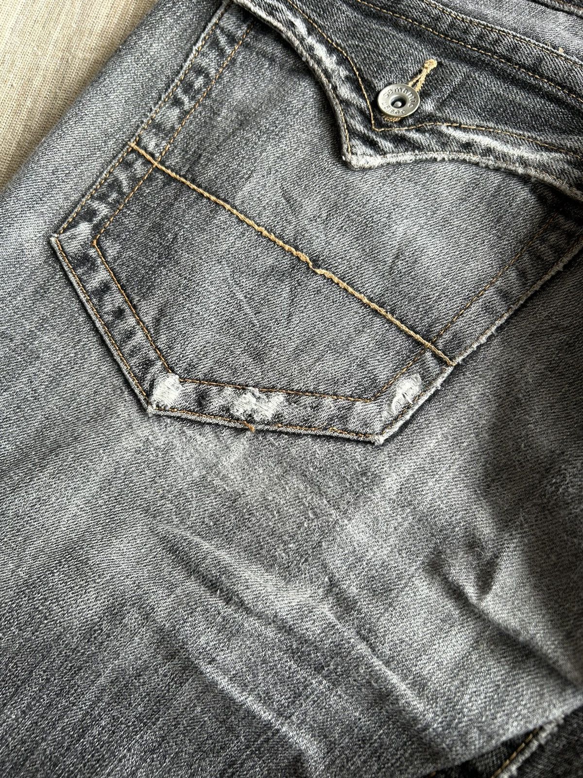 Japanese Brand Flare Semantic design disteressed denim🎌☠️☠️ Size US 34 / EU 50 - 14 Thumbnail
