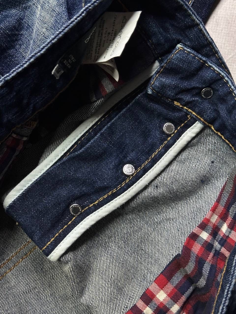 Dsquared2 Dsquared2 Dark Blue Denim Jeans Size 50 Italy Plaid Cuff Y2K Size US 34 / EU 50 - 14 Thumbnail