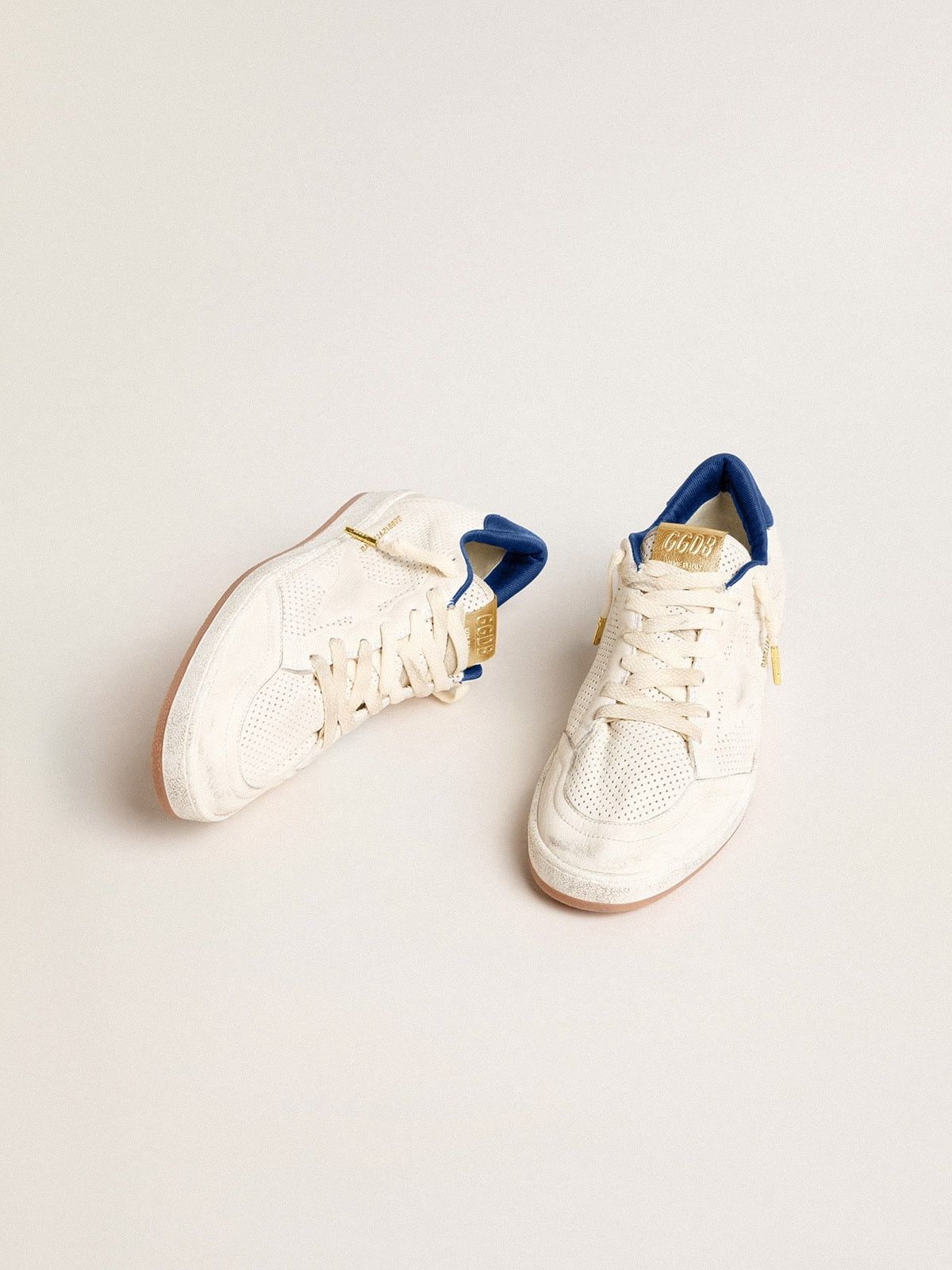 Golden Goose o1w1db10425 Ball Star Sneakers in White/Blue Size US 8 / EU 41 - 2 Thumbnail