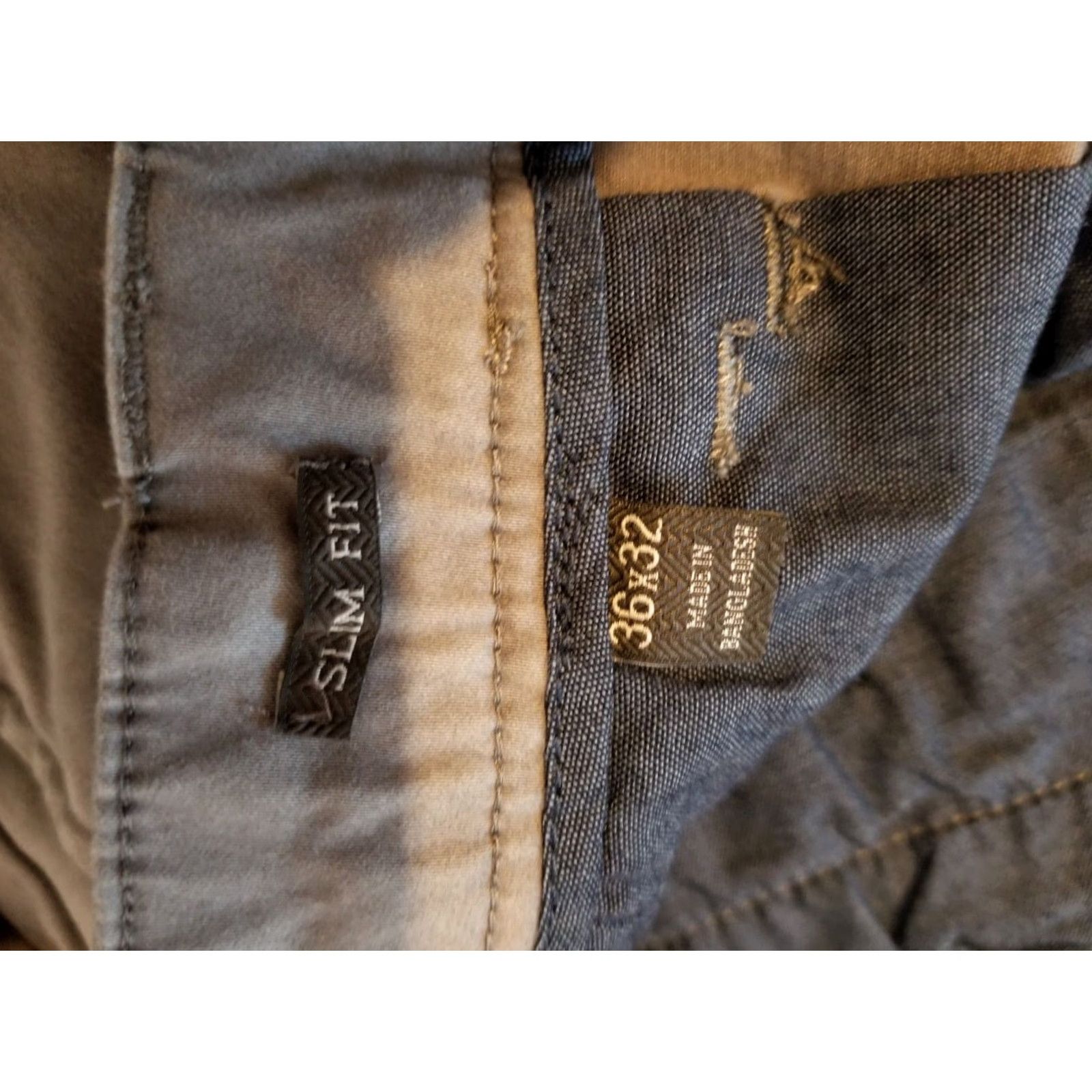 Vintage JACHS New York Khakis Slim Pants 36x32 Gray Mens Regular Inseam 32 Slimming Style Clothing Trousers Chinos Slack Dress Pants Size US 36 / EU 52 - 6 Thumbnail