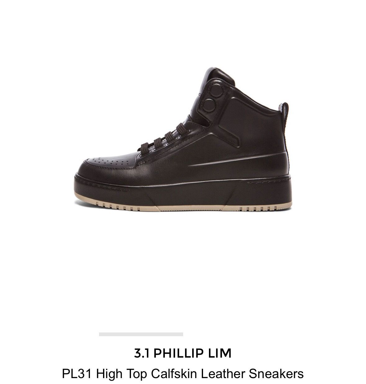 3.1 Phillip Lim 3.1 Phillip Lim High Top Calfskin Leather Sneakers Size US 10.5 / EU 43-44 - 1 Thumbnail
