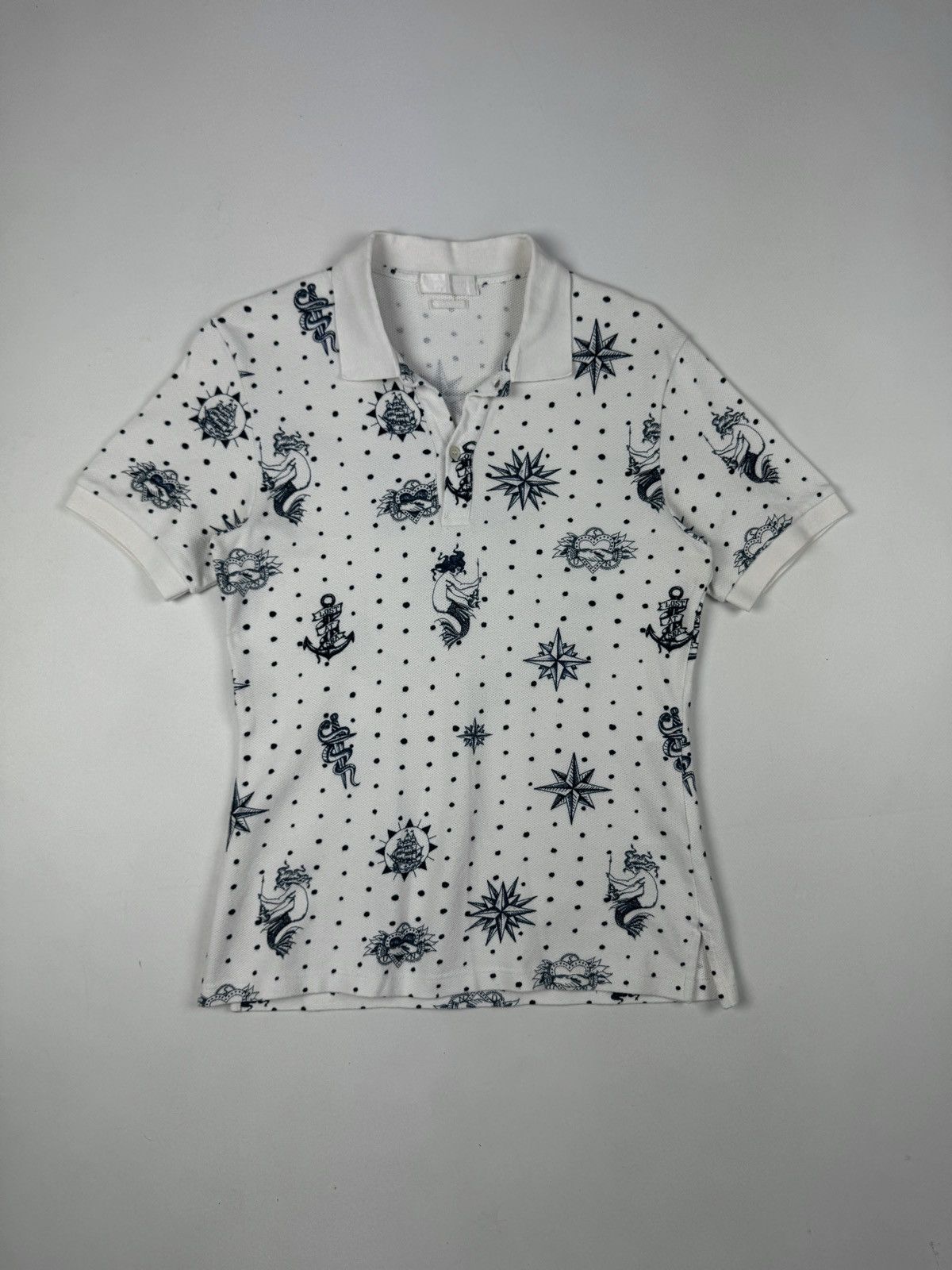 Alexander McQueen × Designer ALEXANDER MCQUEEN Lost At Sea Tattoo Printed Polo Shirt Size US S / EU 44-46 / 1 - 5 Thumbnail