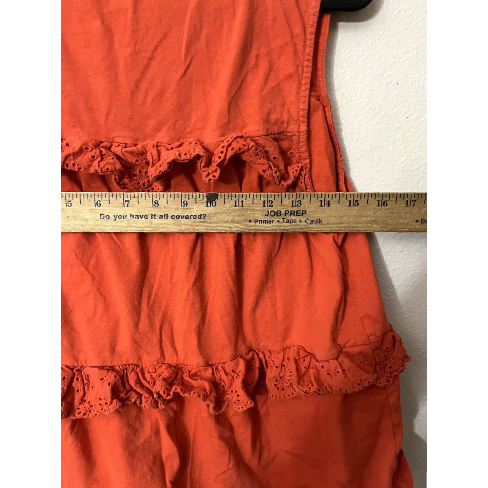 J.Crew J.CREW Orange Ruffle Tank Top Shirt Sleeveless Medium Womens Size M / US 6-8 / IT 42-44 - 4 Thumbnail