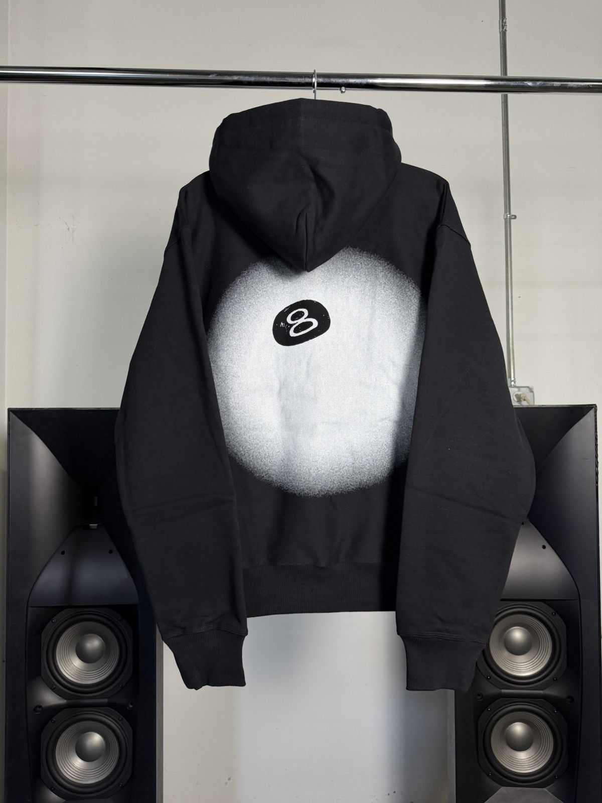 STUSSY 8 Ball Fade Hoodie “Black”