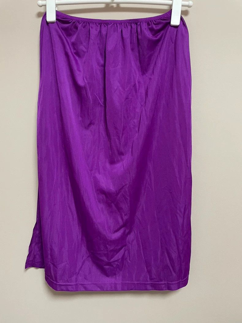 Issey Miyake Issey Miyake size:1 Purple mesh fabric patchwork skirt Size 23" - 4 Thumbnail