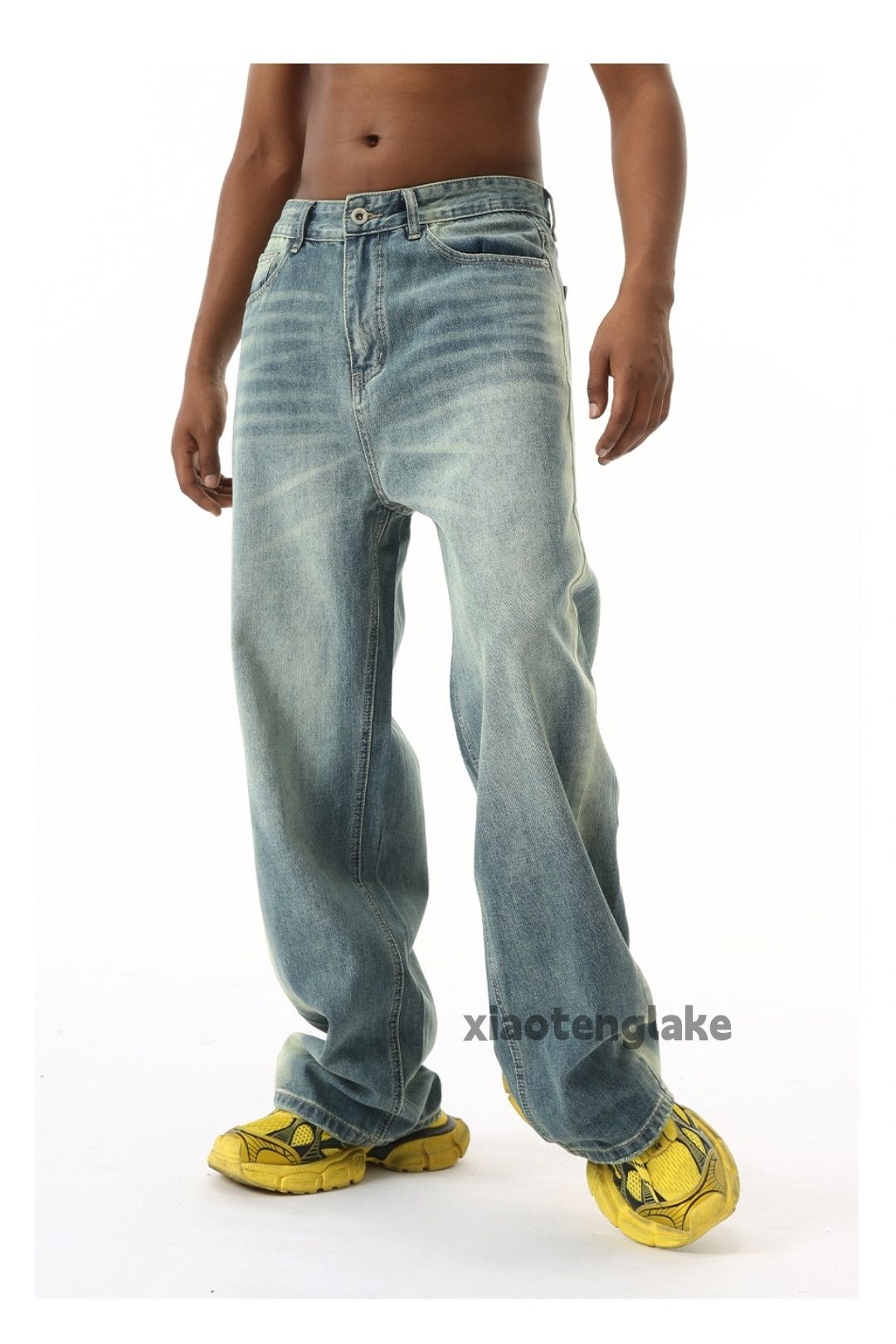 Jean × Vintage washed faded cleanfit yuppie loose baggy jeans Size US 28 / EU 44 - 8 Thumbnail