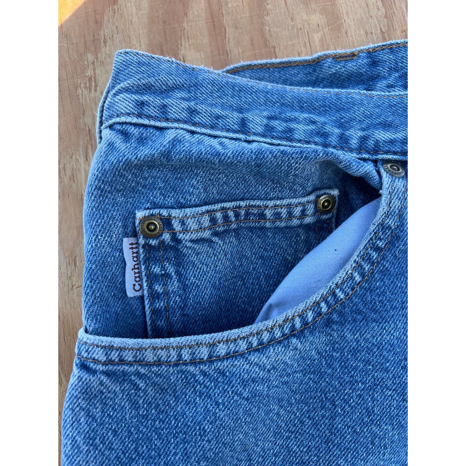 Carhartt Carhartt Jeans Mens 38x36 Blue Denim Utility Work Pants Size US 38 / EU 54 - 11 Thumbnail