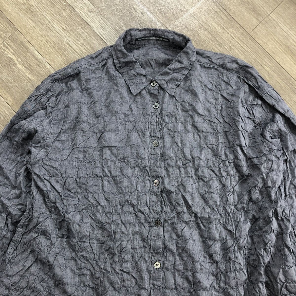 Designer × Issey Miyake × Mademoiselle Non Non Vintage Mademoiselle Non Non Designer Blouse Button Up Size M / US 6-8 / IT 42-44 - 2 Thumbnail