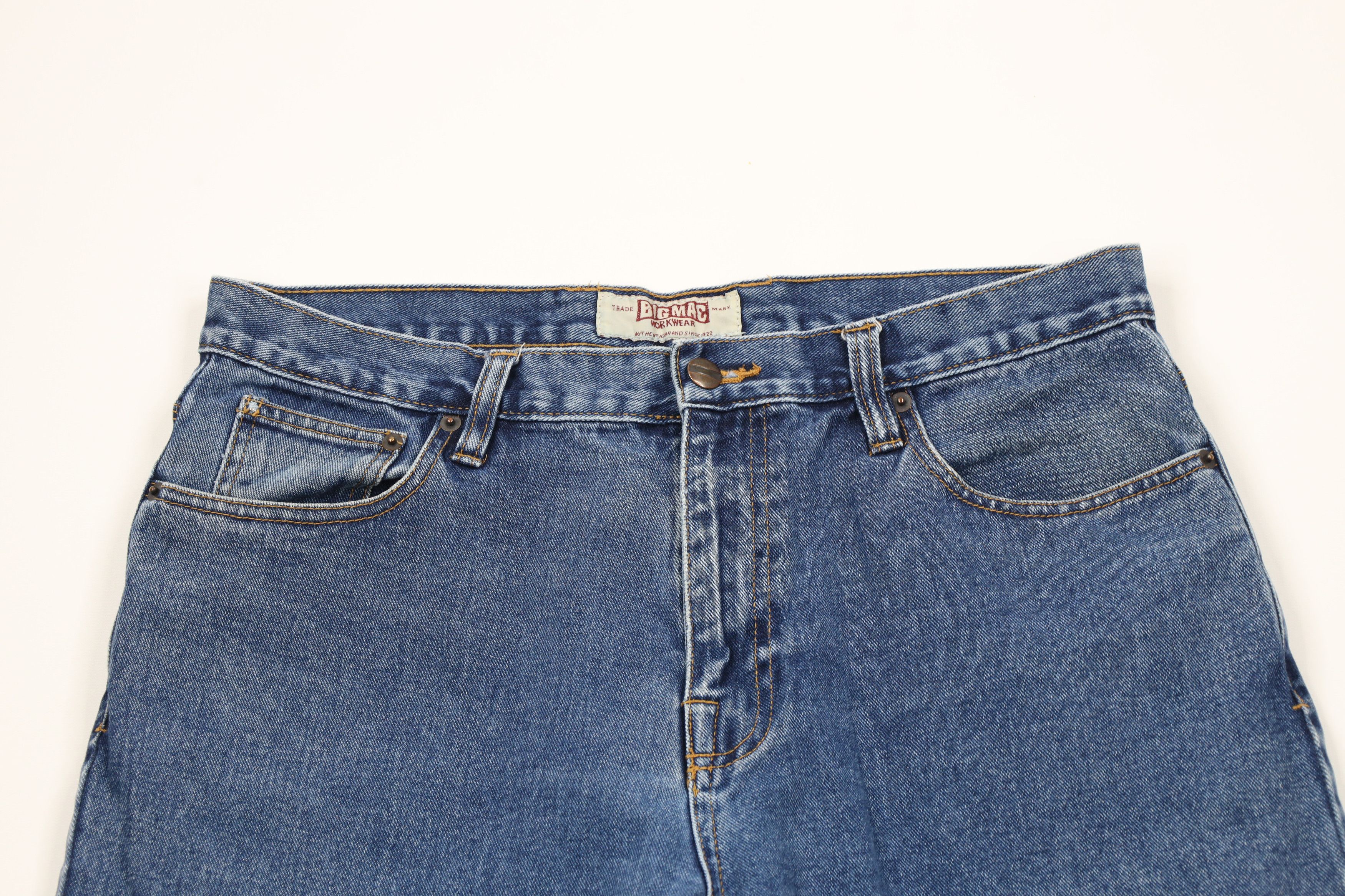 Vintage Vintage 90s Big Mac Workwear Bootcut Denim Jeans Blue Cotton Size US 34 / EU 50 - 2 Thumbnail