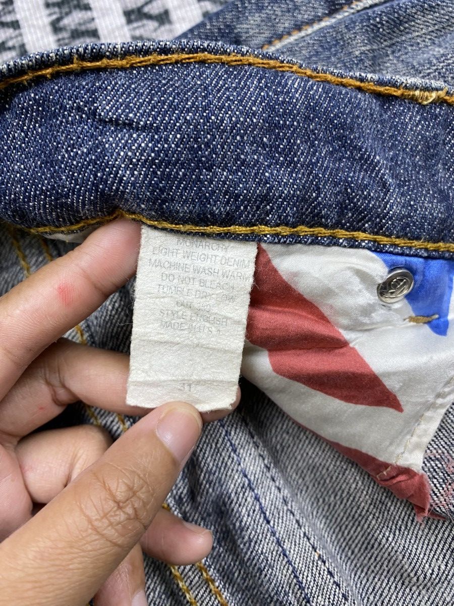 If Six Was Nine FLARED Garden Of Earthly Delights Distressed Denim Jeans Size US 33 - 14 Thumbnail