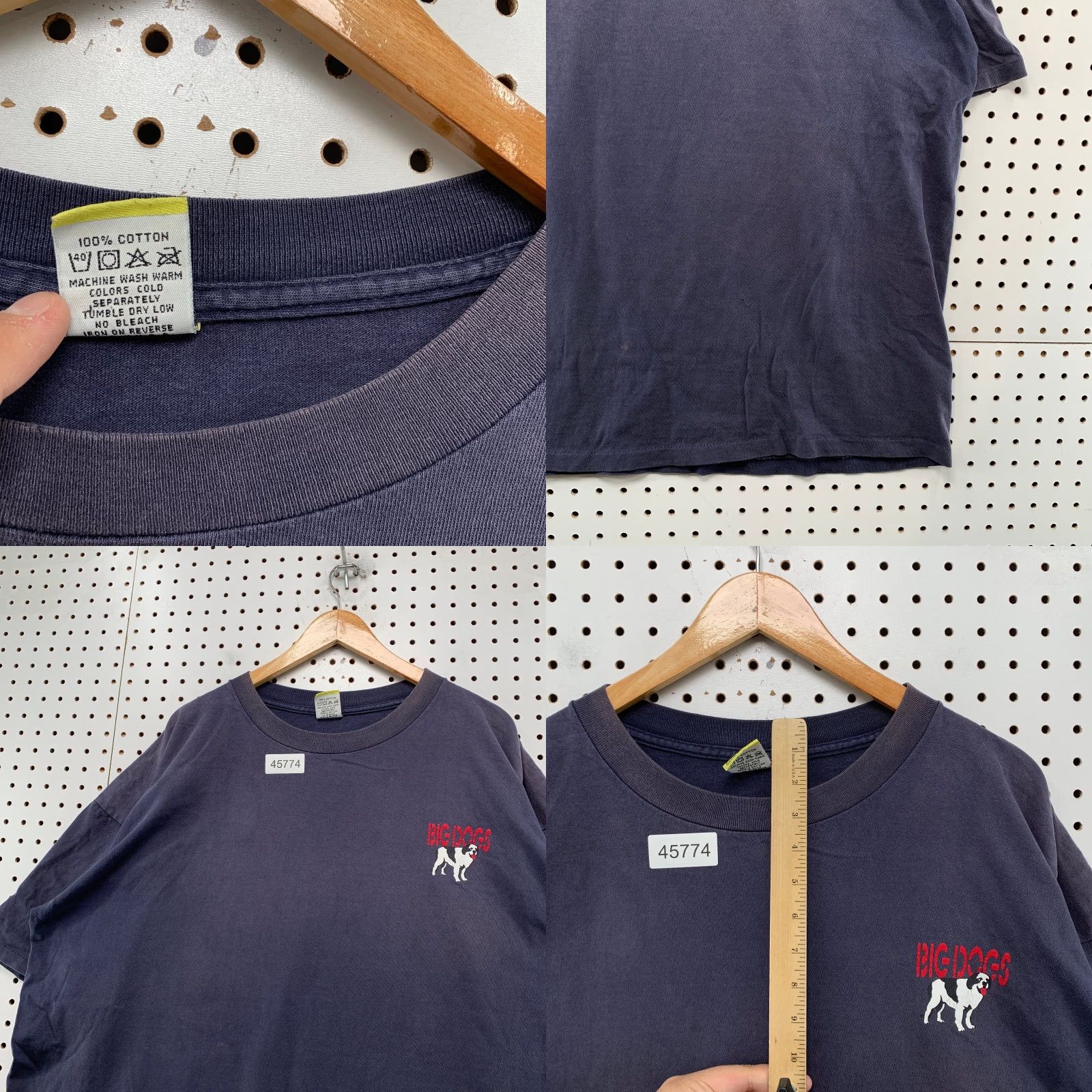 Big Dogs VINTAGE Big Dogs T Shirt Mens 3XL Blue 90s Single Stitch Attitude Made USA Size US XXL / EU 58 / 5 - 8 Thumbnail
