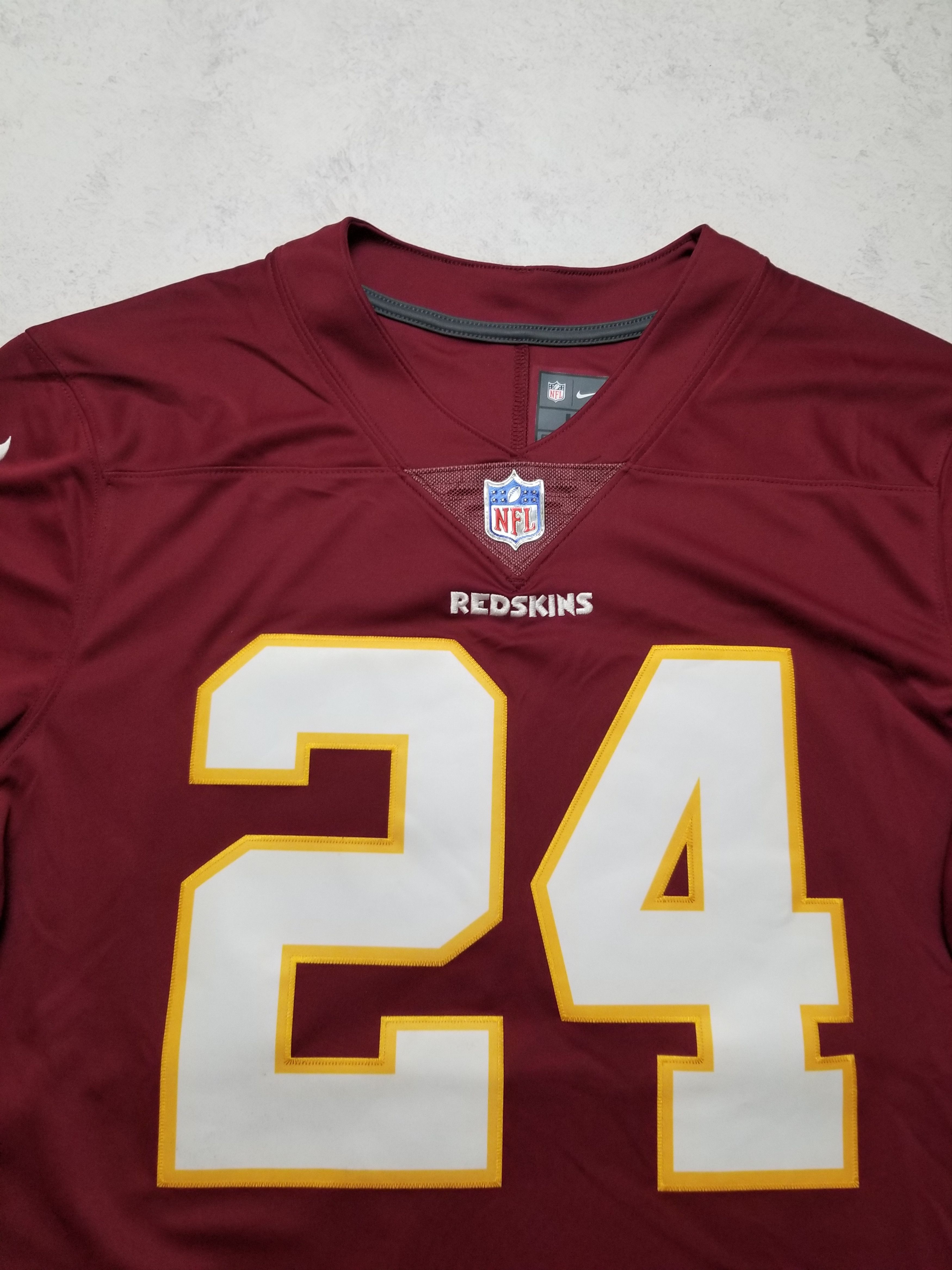 Nike Norman #24 Washington Redskins Authentic Limited Sewn Jersey Size US L / EU 52-54 / 3 - 18 Thumbnail
