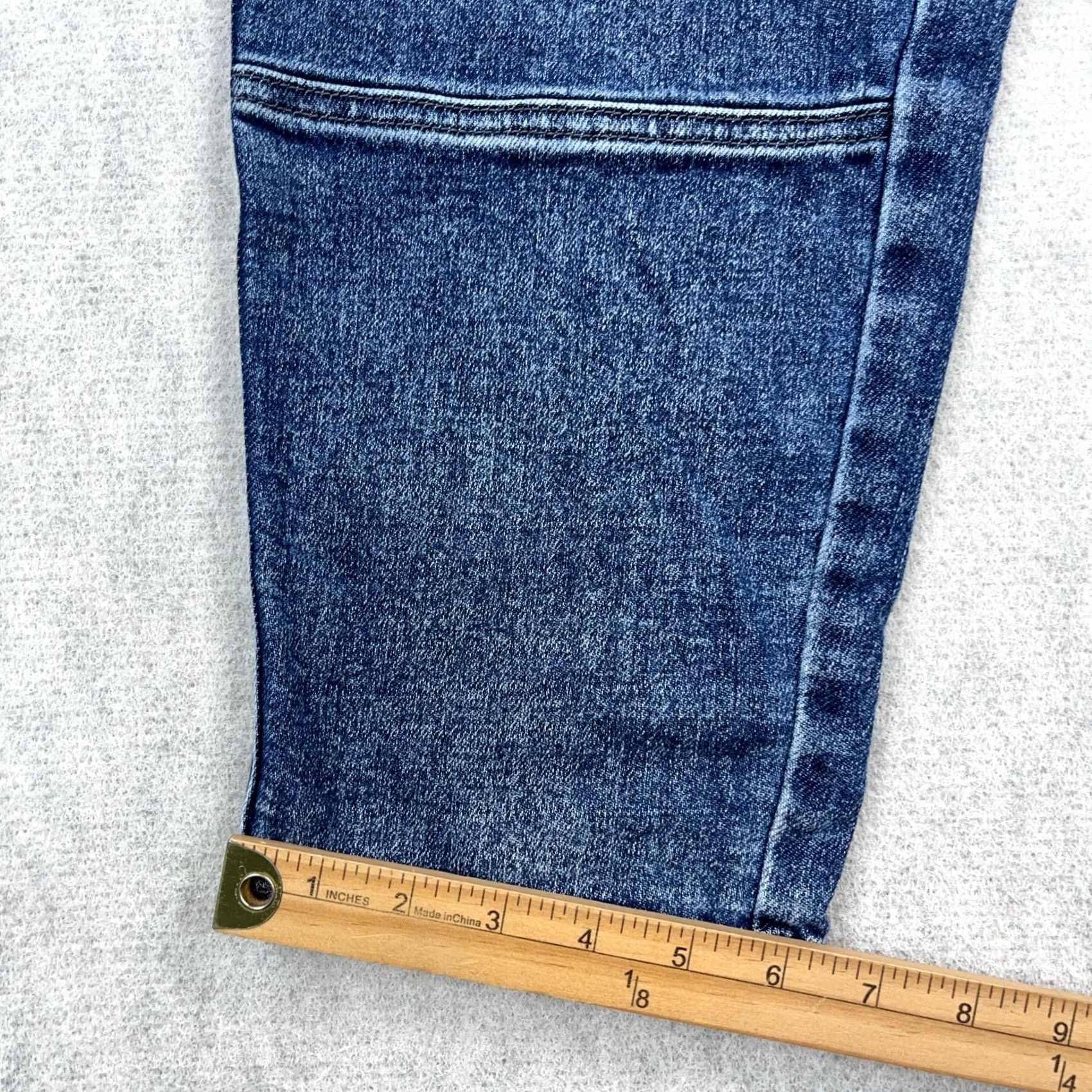 Vintage Maurices Jeans Women 4 Straight Leg High Rise Cargo Pockets Relaxed Fit Baggy Denim Blue 5-Pocket Design Regular Inseam 25.5 in Size 27" / US 4 / IT 40 - 5 Thumbnail