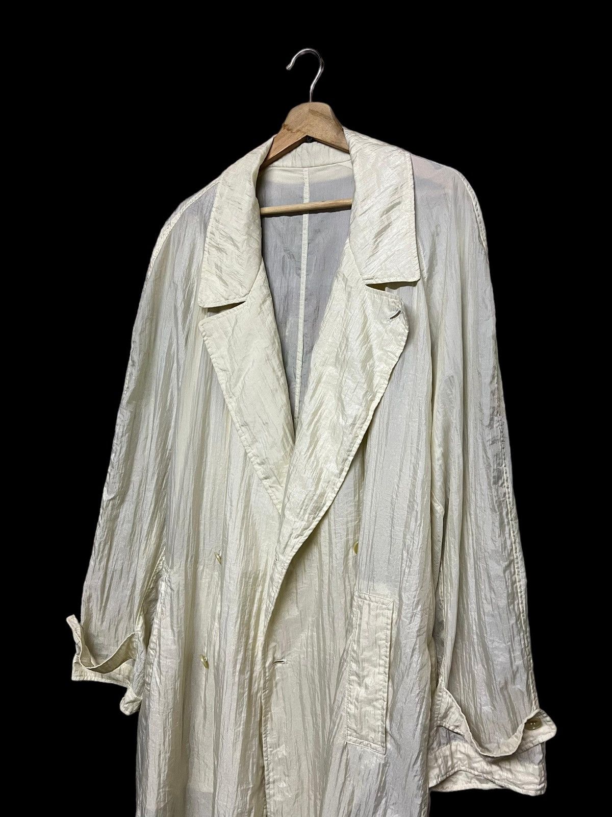 Kenzo × Vintage Vtg🔥Kenzo Paris Double Breasted White Trenchcoat Jacket Size US L / EU 52-54 / 3 - 7 Thumbnail