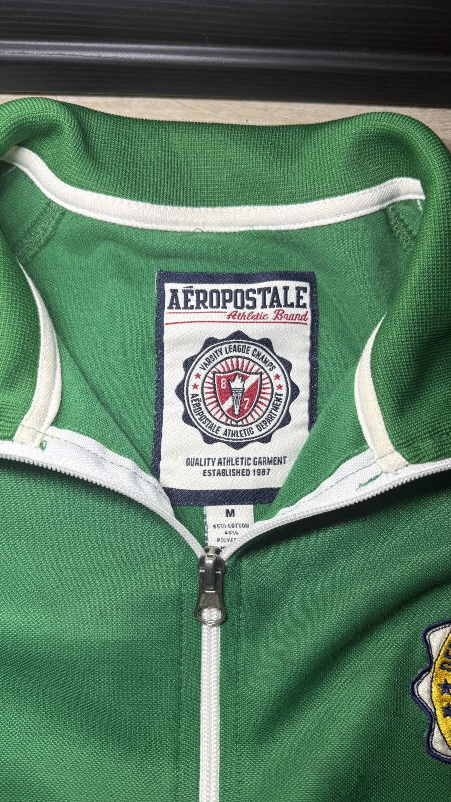 Aeropostale Vintage 1990s Aeropostale Zip Up Track Patched Jacket Size US M / EU 48-50 / 2 - 3 Thumbnail