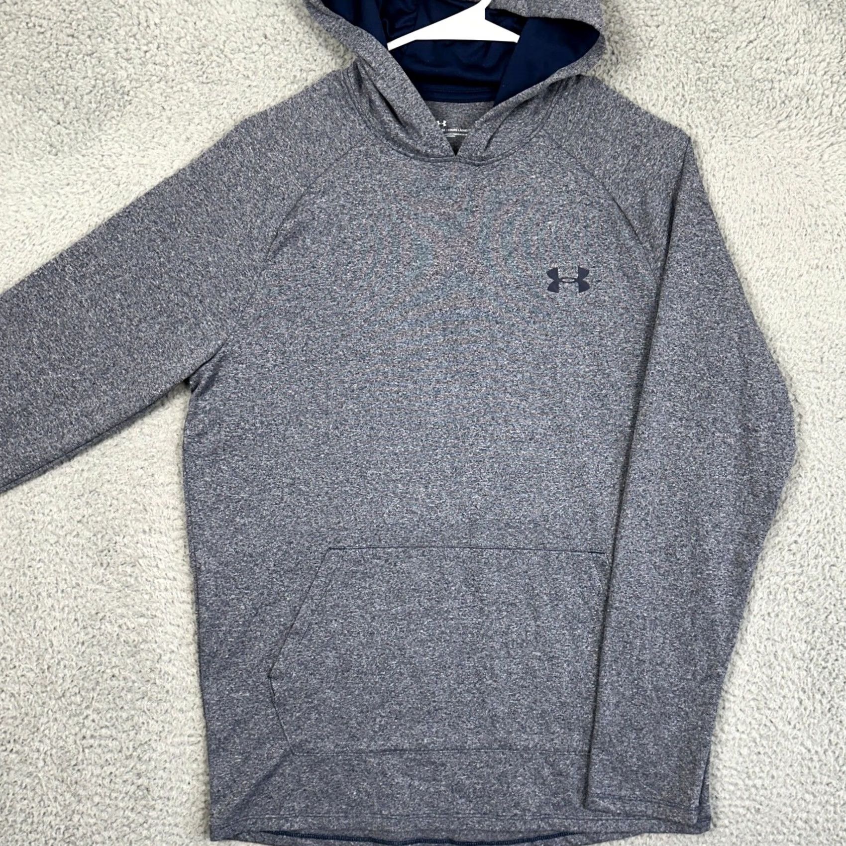 Under Armour Under Armour HeatGear Men S Gray Blue Hoodie Pullover - Fast Shipping - Logo EUC Size US S / EU 44-46 / 1 - 2 Thumbnail