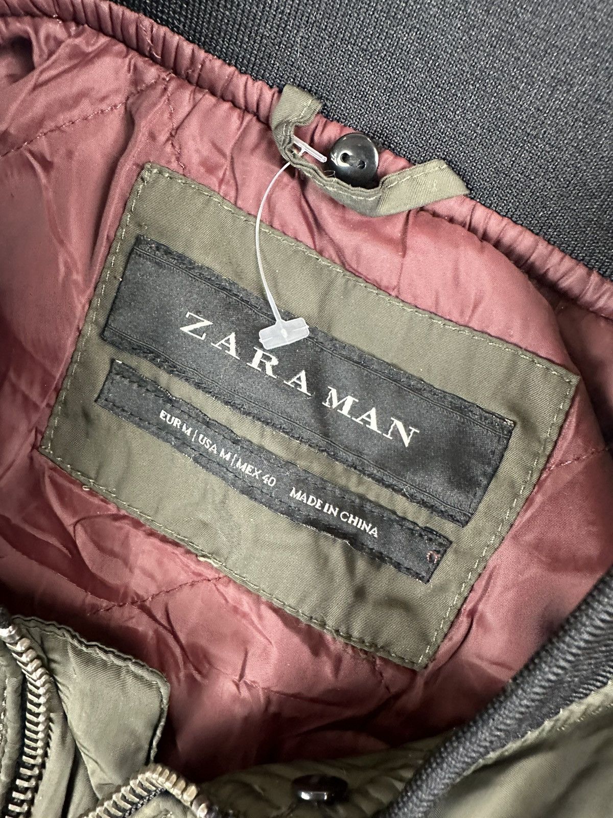 Zara Zara MA1 Nylon Bomber Khaki Light Vintage Jacket Size US M / EU 48-50 / 2 - 9 Thumbnail
