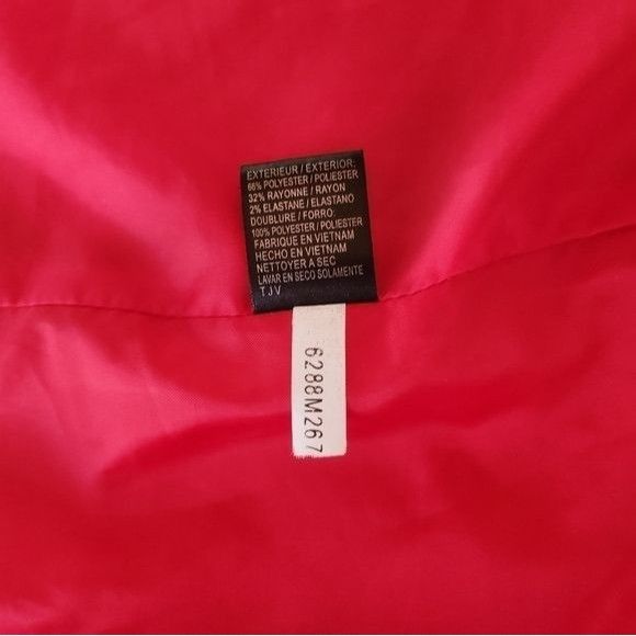 Vintage Tahari Arthur S. Levine Red Lined Sz. 14 Jacket with Pockets Size XL / US 12-14 / IT 48-50 - 5 Thumbnail