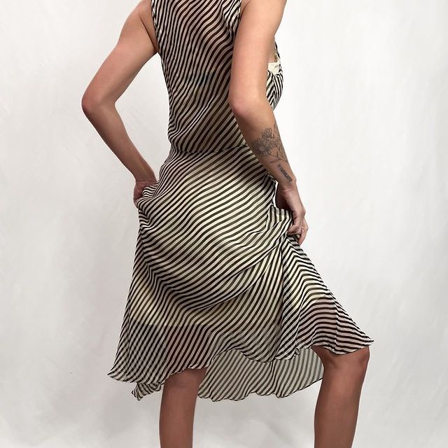 Ralph Lauren Ralph Lauren Silk Stripped Dress Size 4 Size S / US 4 / IT 40 - 2 Thumbnail