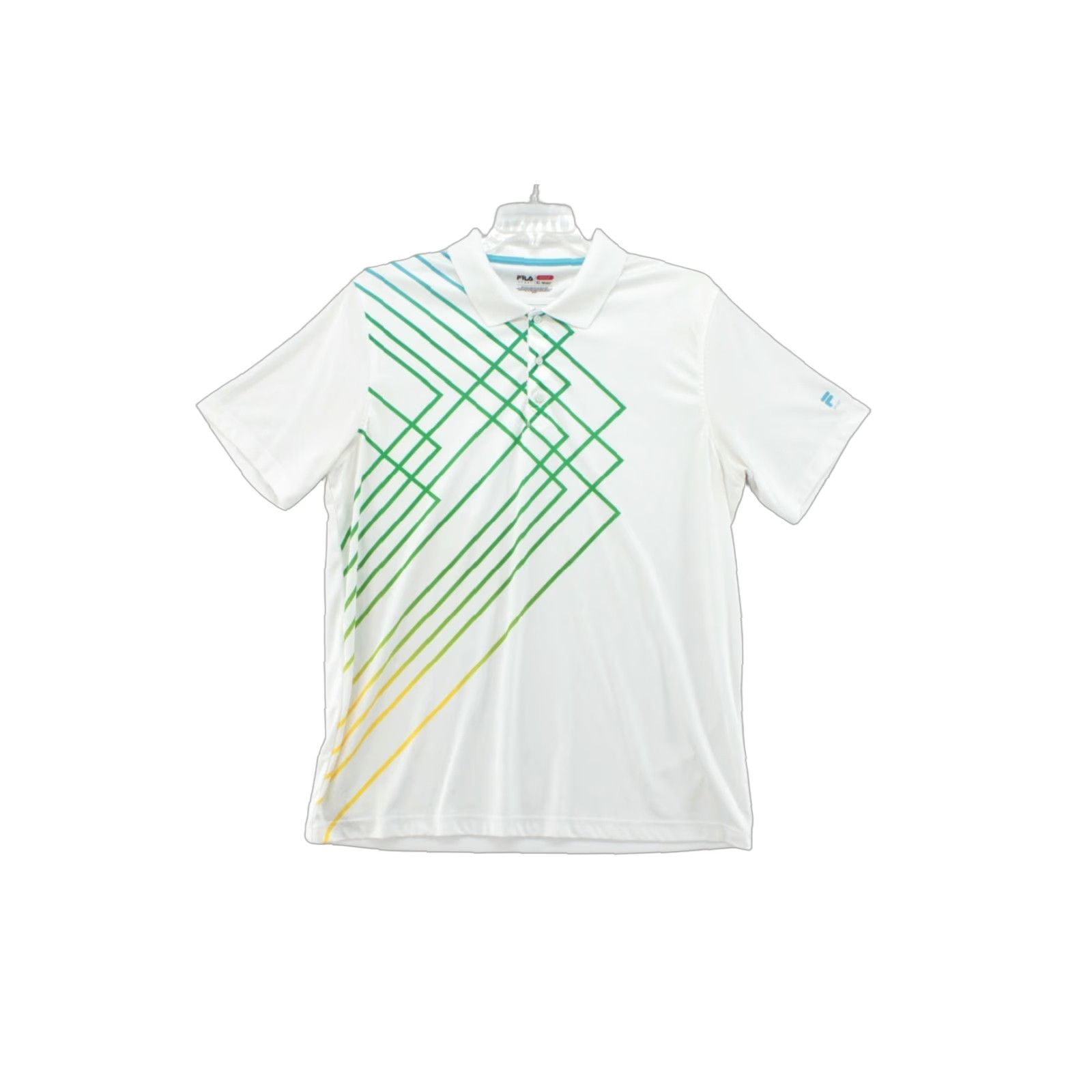 Fila FILA Performance Polo Golf Shirt Men's XL White Short Sleeve 3 Button Polo Shirt Golf Mens White XL Size US XL / EU 56 / 4 - 1 Thumbnail
