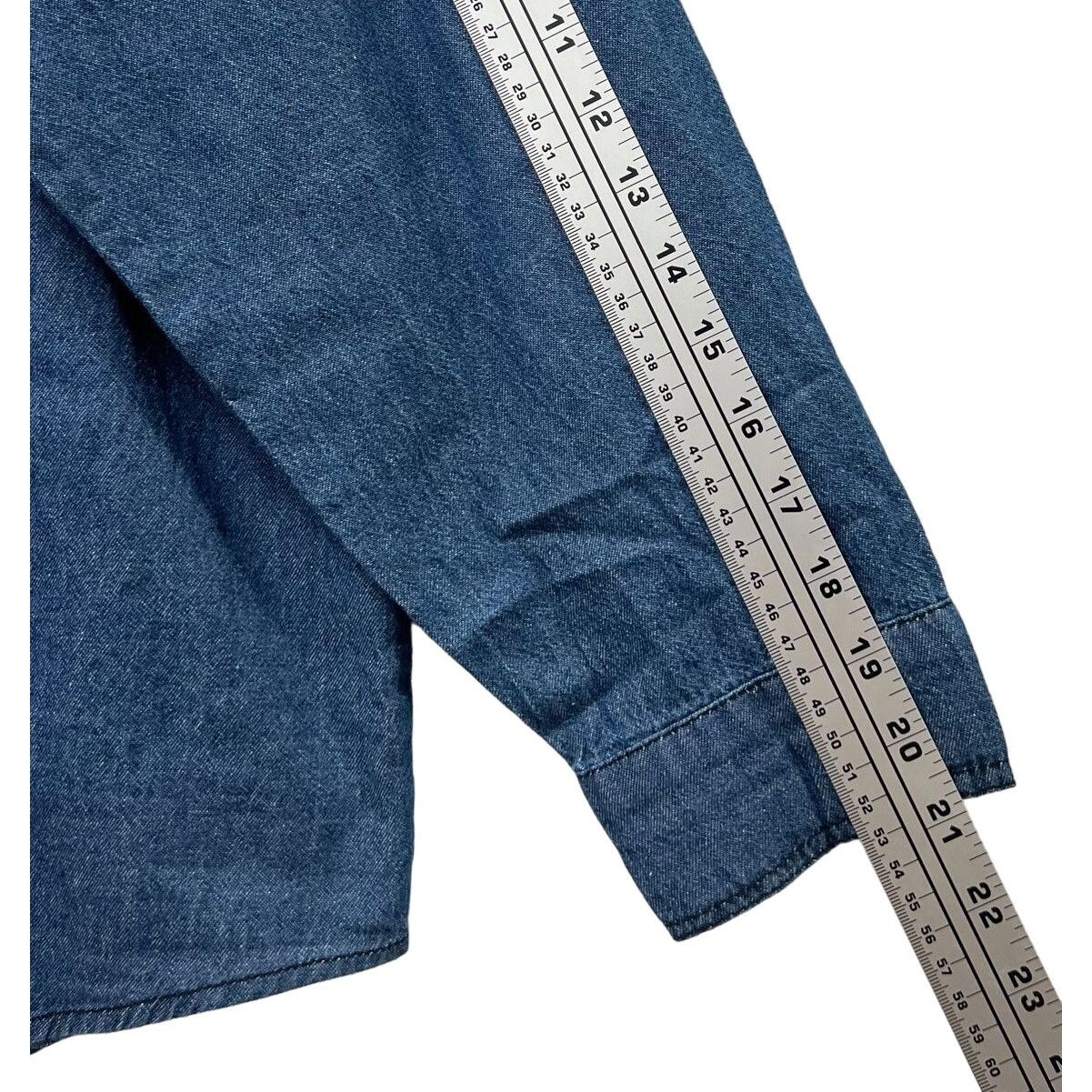 rue21 Rue 21 - Women's Chambray Long Sleeve Button Down Shirt With Size XXL / US 16-18 / IT 52-54 - 7 Thumbnail