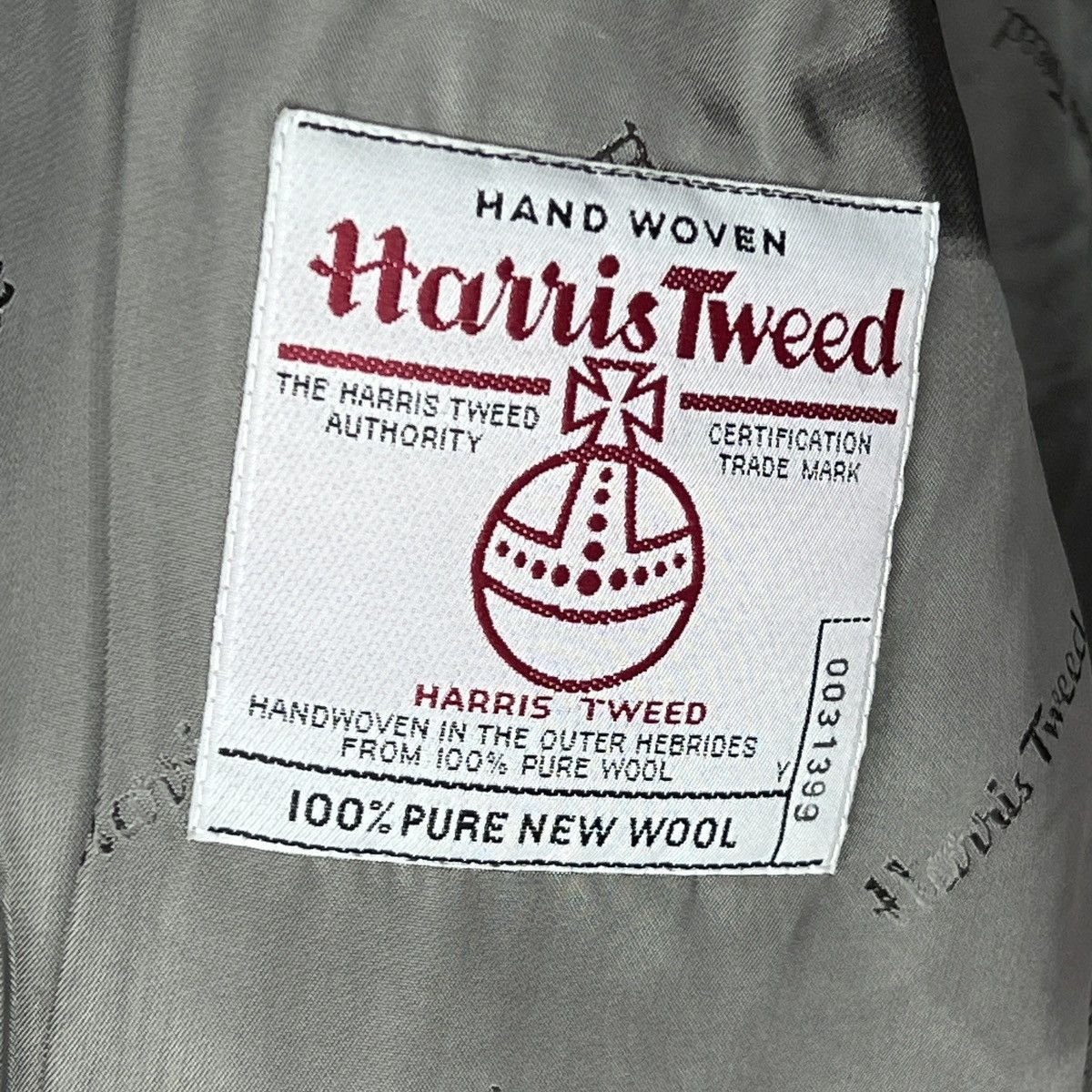 Harris Tweed Vtg Harris Tweed Grey Coat WOOL Jacket Blazer 44 R Size 44R - 6 Thumbnail