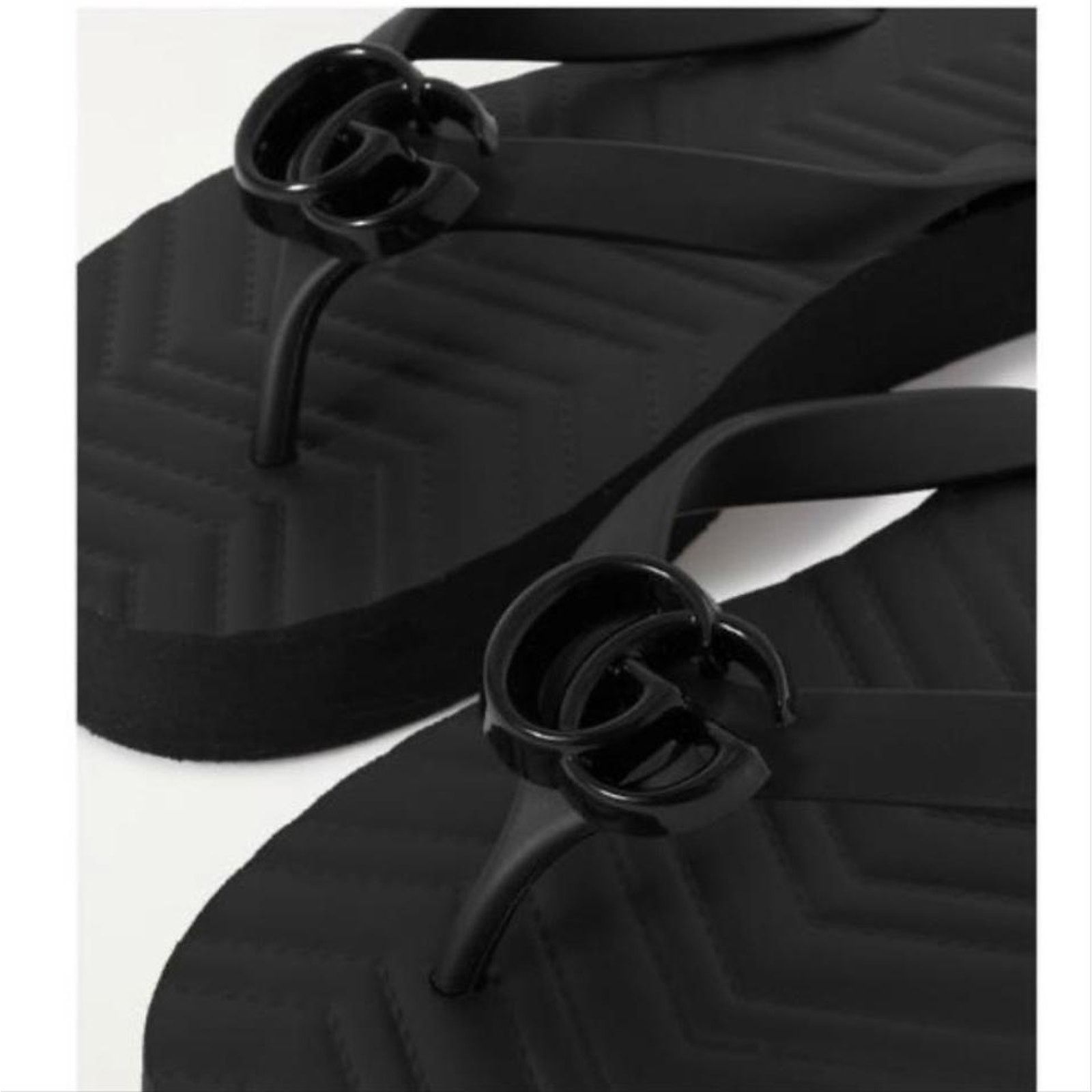 Gucci GUCCI Marmont GG Pascar logo rubber flip flops sandals Size US 12 / IT 42 - 4 Thumbnail